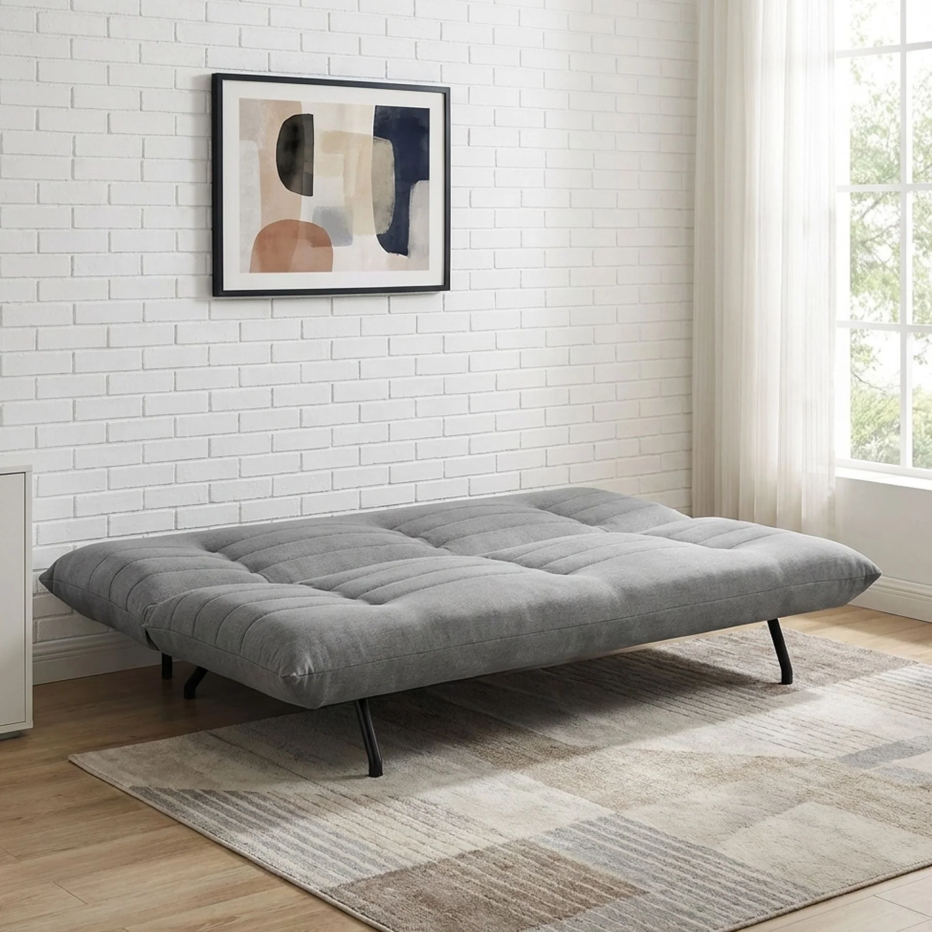 Bolivia 3 Seater Sofa Bed - Grey - Image 2