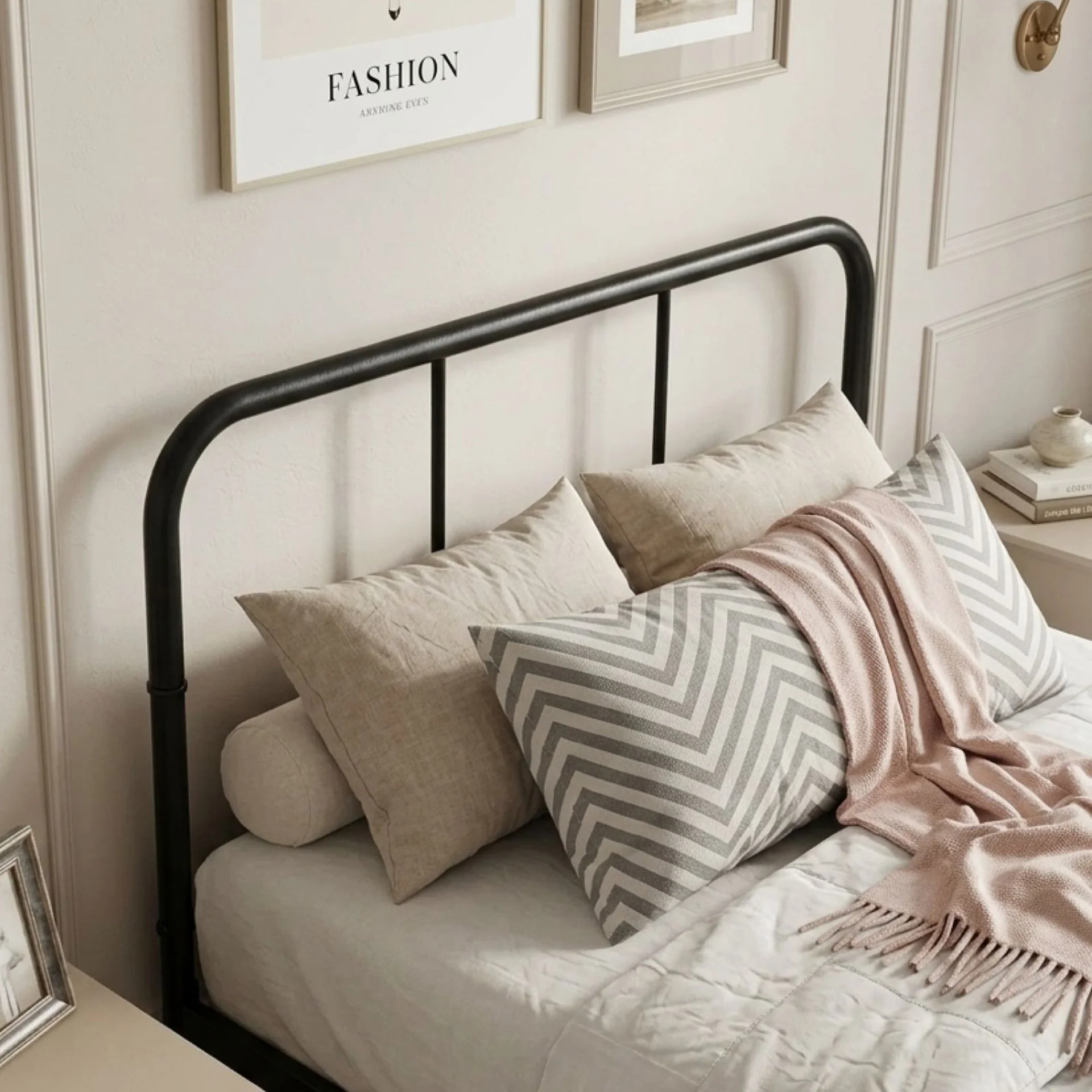 Bolt King Single Metal Bed Frame - Black - Image 5