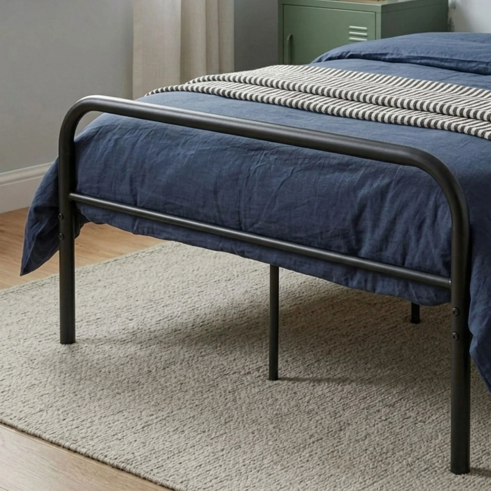 Bolt King Single Metal Bed Frame - Black - Image 6