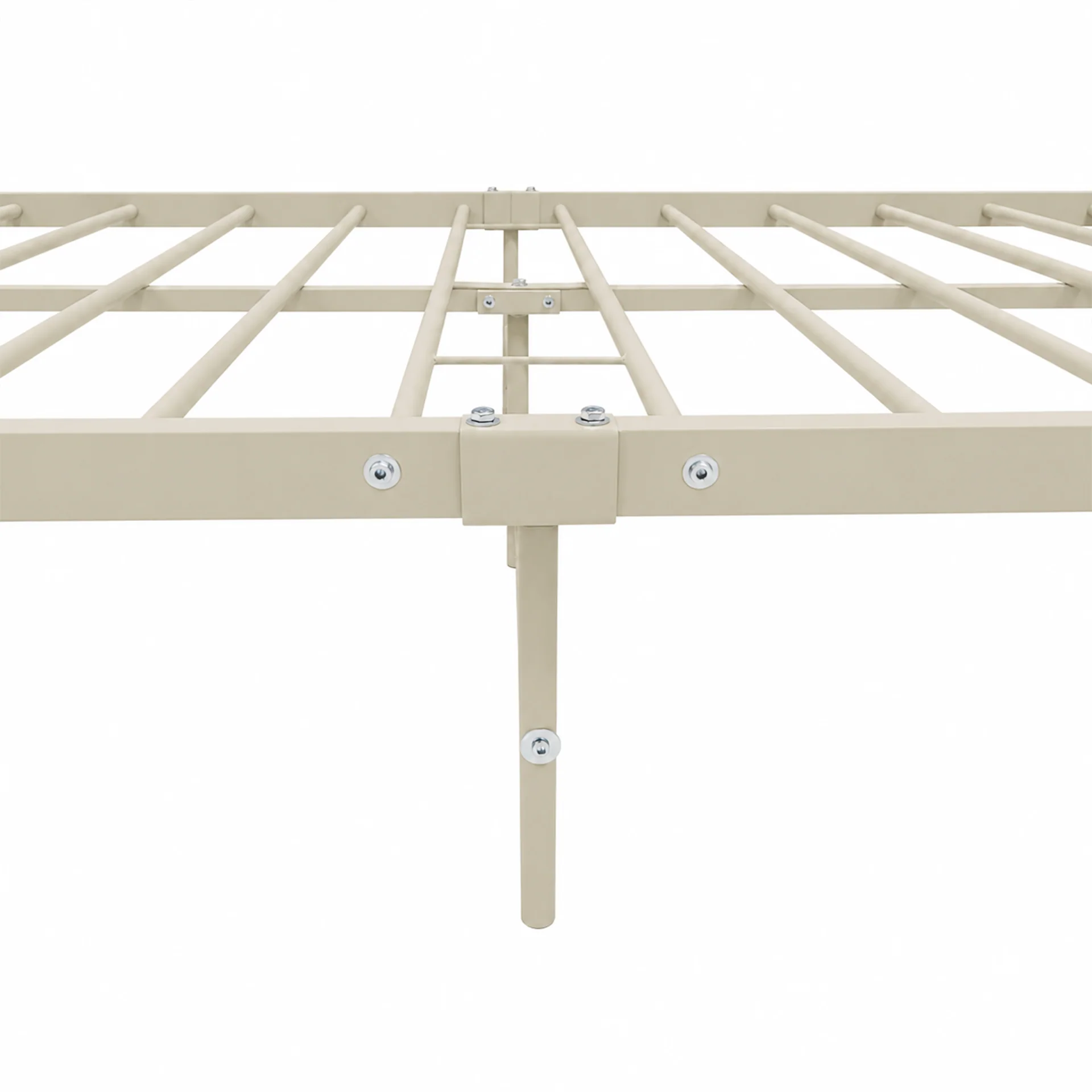 Bolt Single Metal Bed Frame - Light Khaki - Image 13