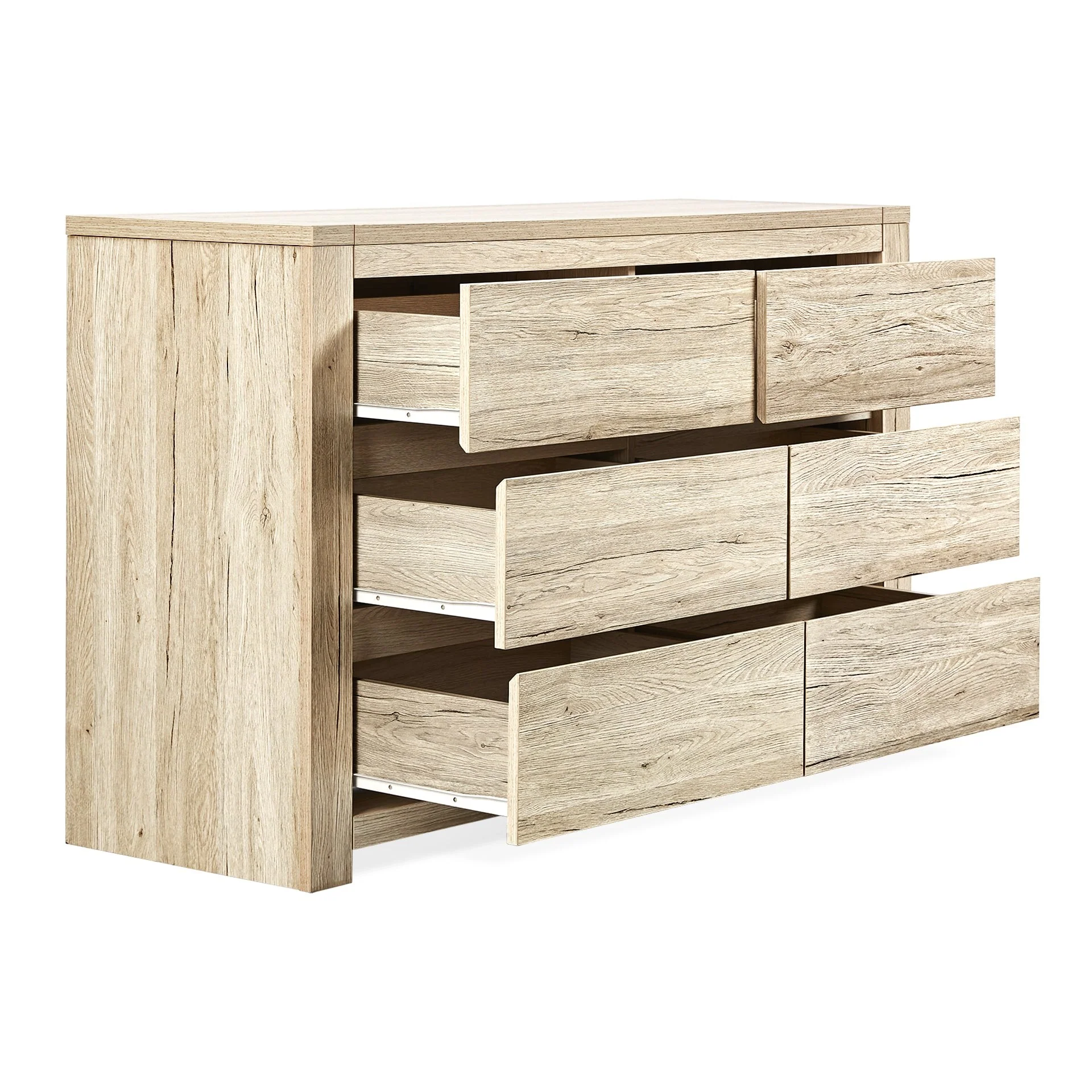 Borneo 6 Drawers Lowboy - Oak - Image 11