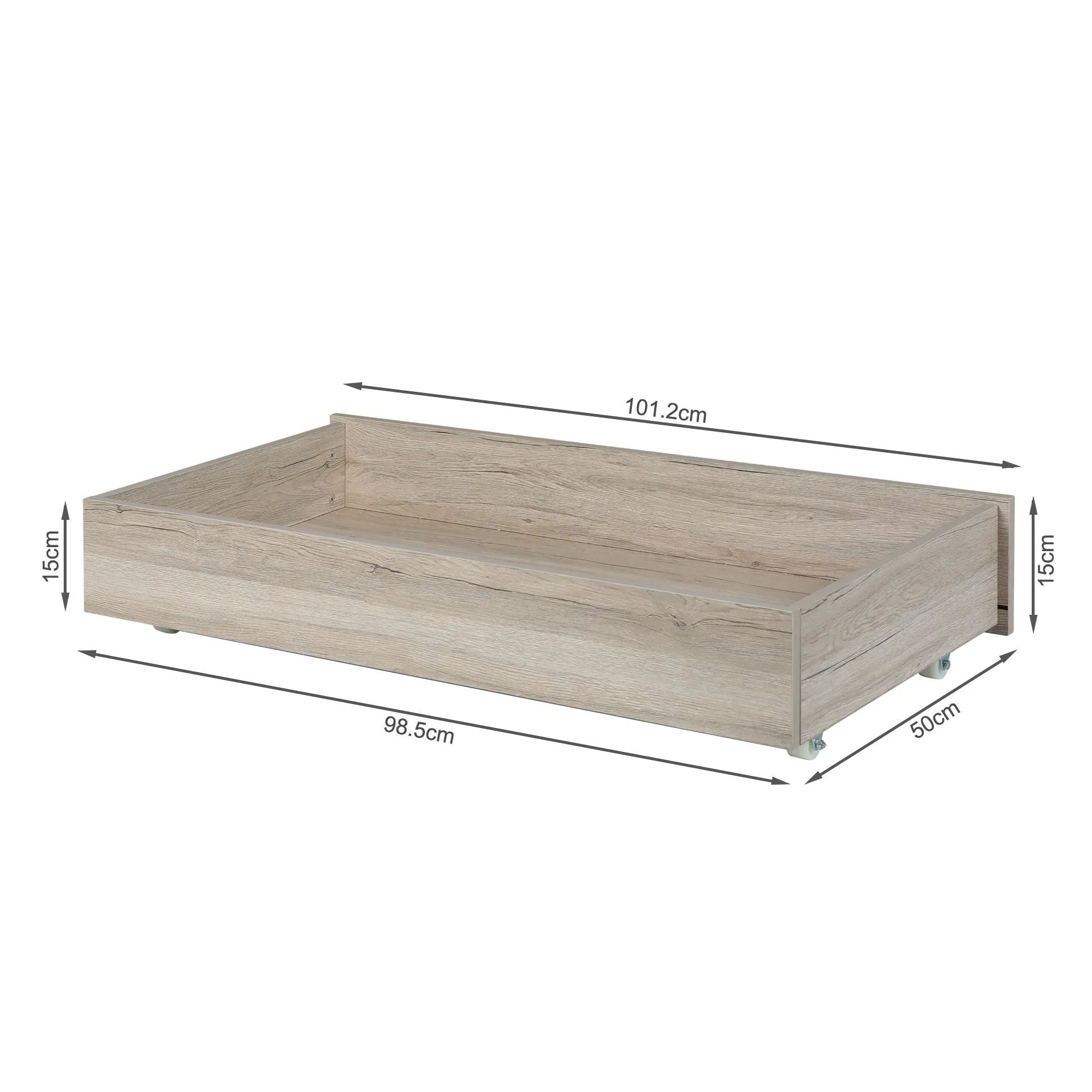 Borneo Queen Storage Bed - Oak - Image 17