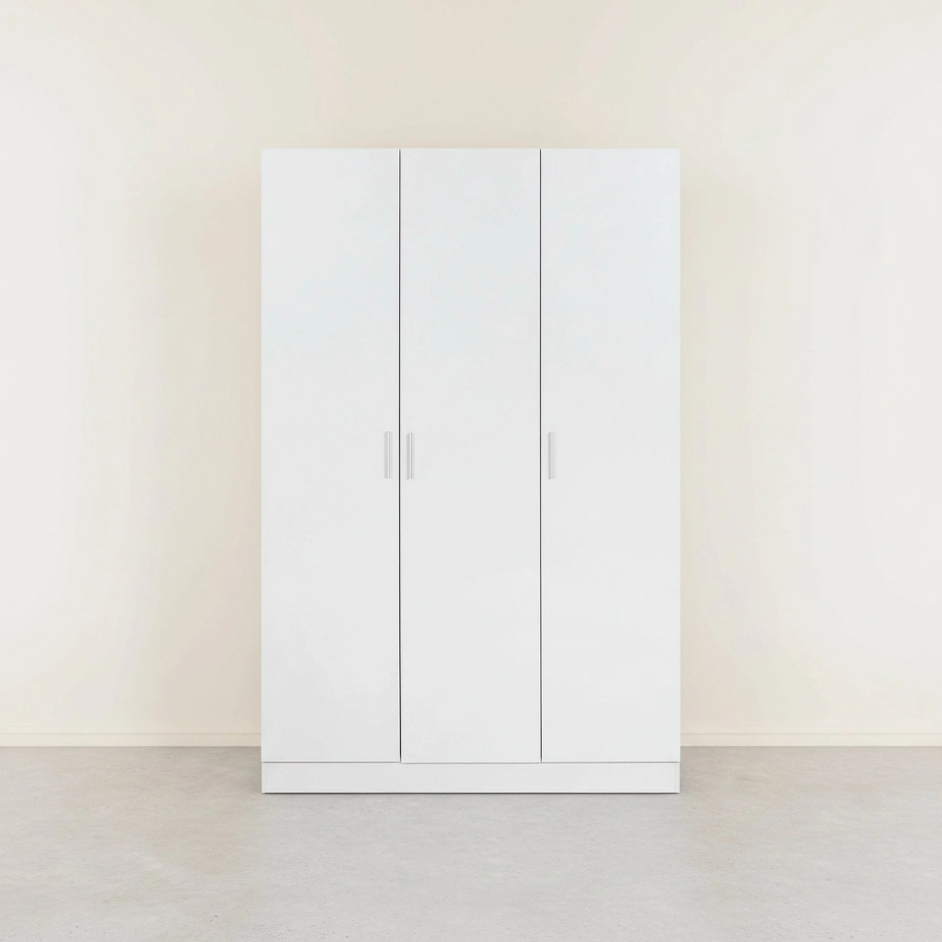 Bram 3 Door Wardrobe Cabinet - White - Image 6