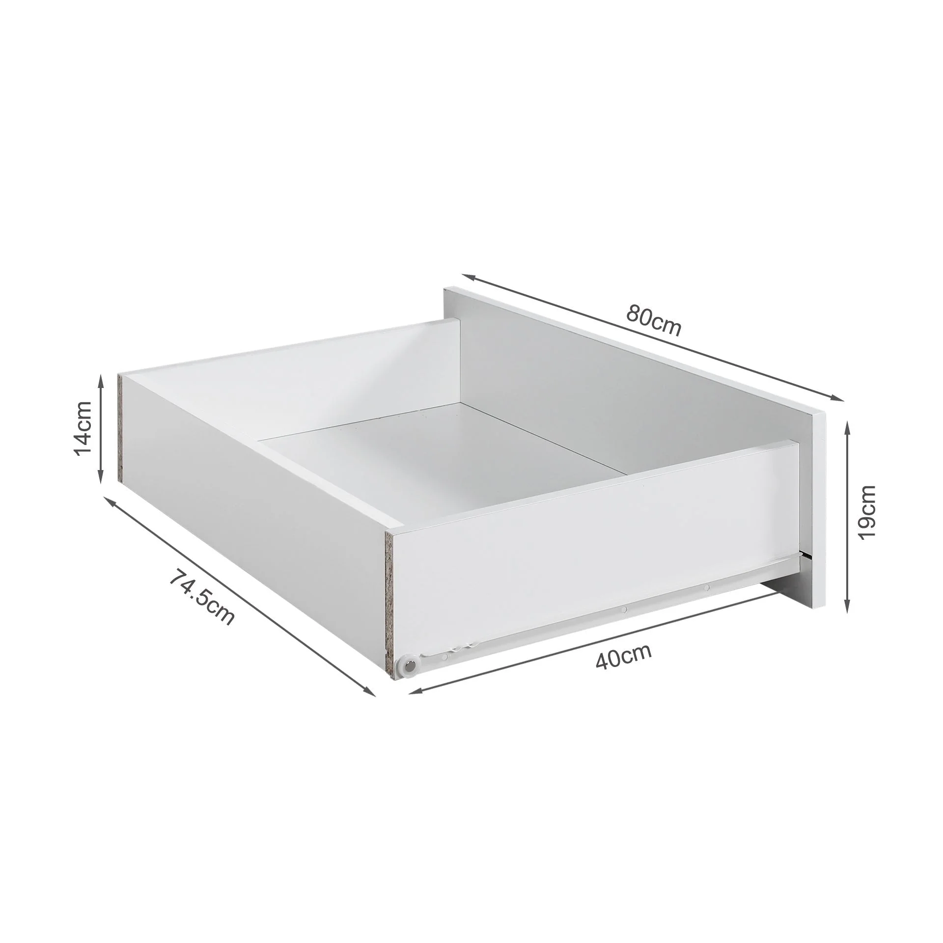 Bram 3 Door Wardrobe Cabinet with 2 Drawers - White - Image 13