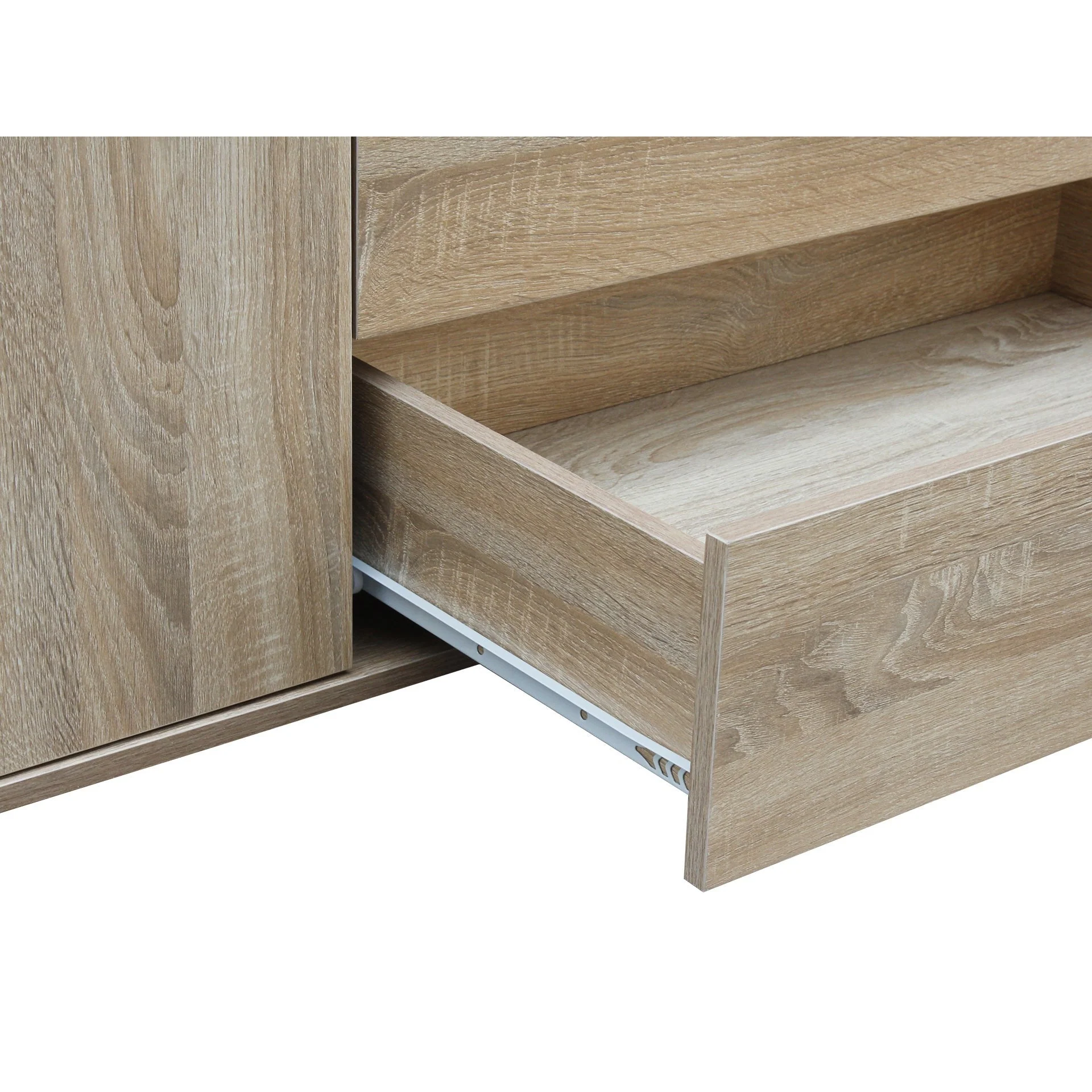 Bram 3 Door Wardrobe with 2 Drawers - Oak - Image 11