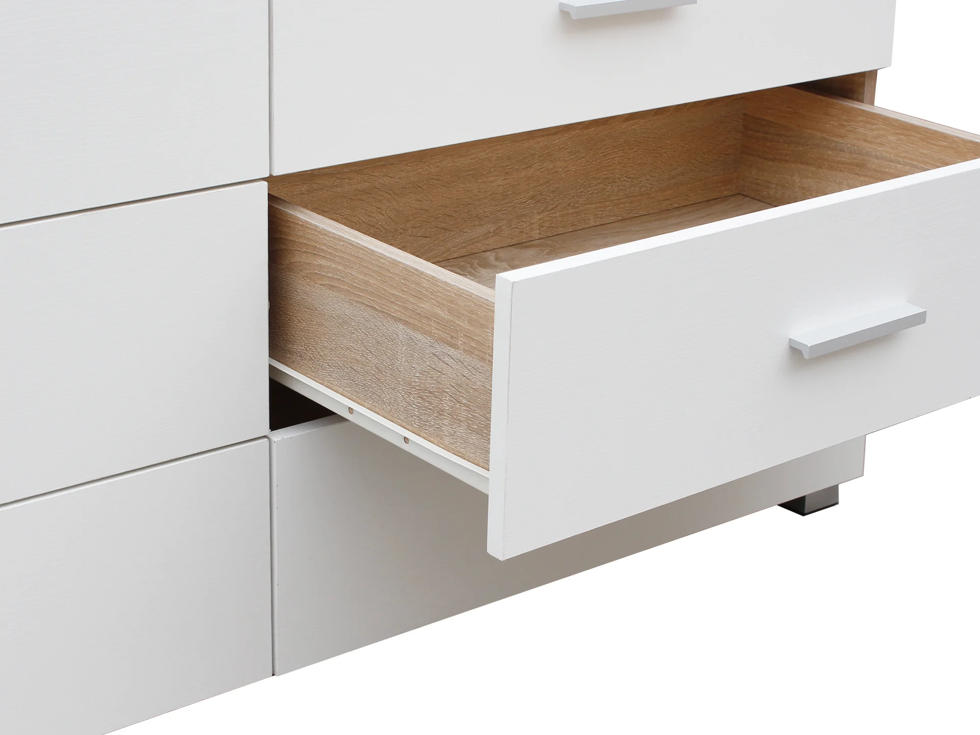 Bram Low boy 6 Drawer Chest Dresser - Oak - Image 9