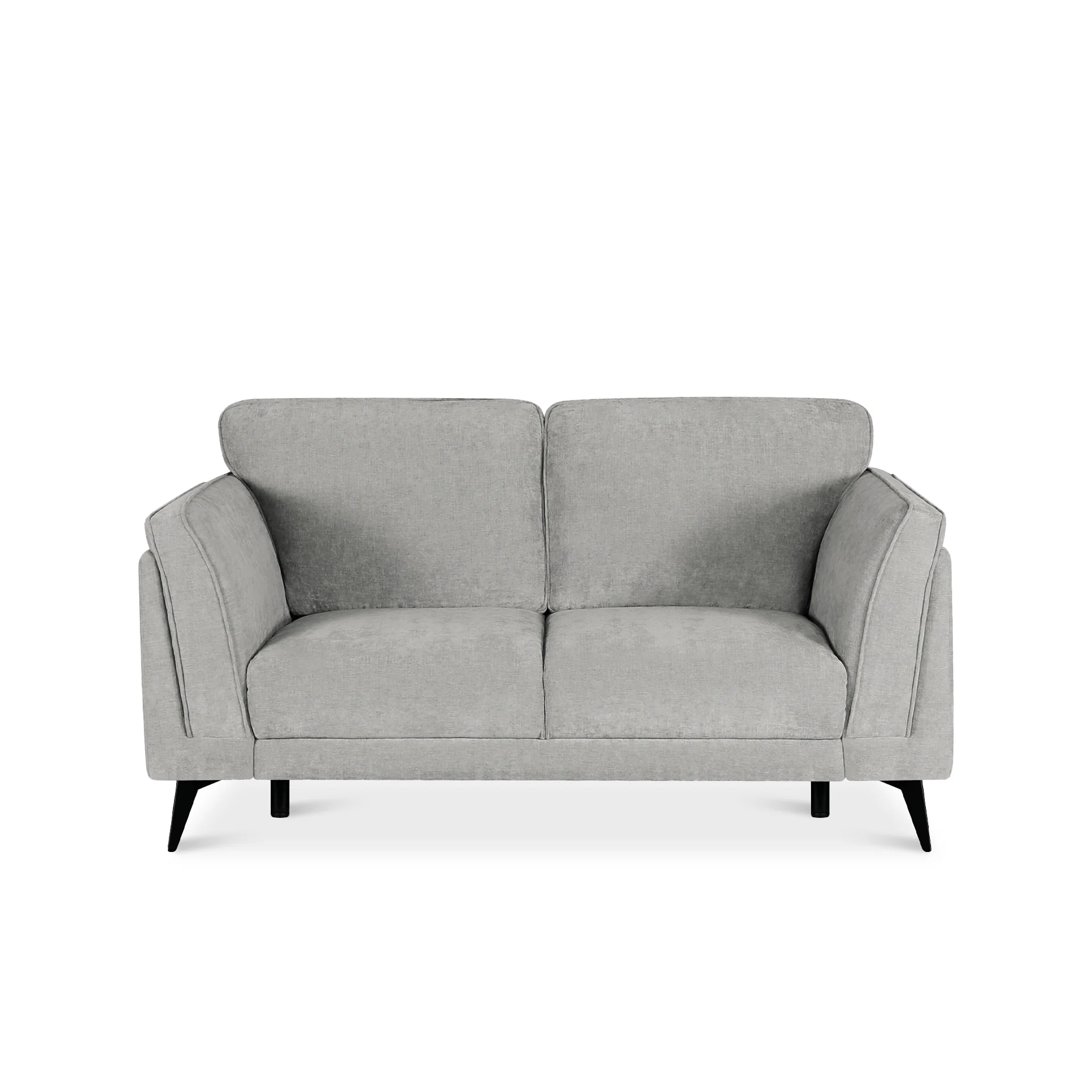 Brulo Linen 2 Seater Sofa - Light Grey - Image 8