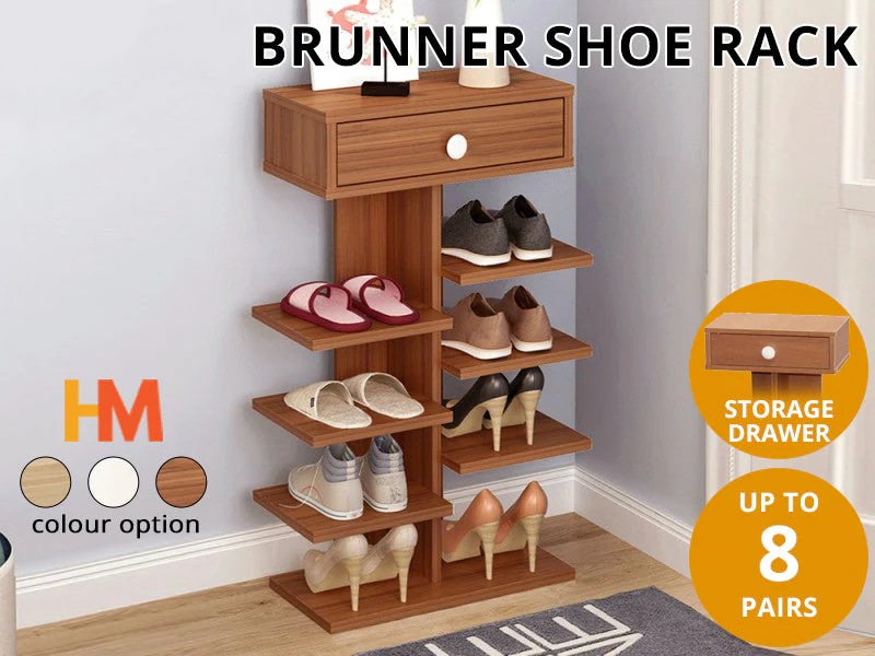 BRUNNER Shoe Rack Storage Shelf - CARAMEL - Image 8