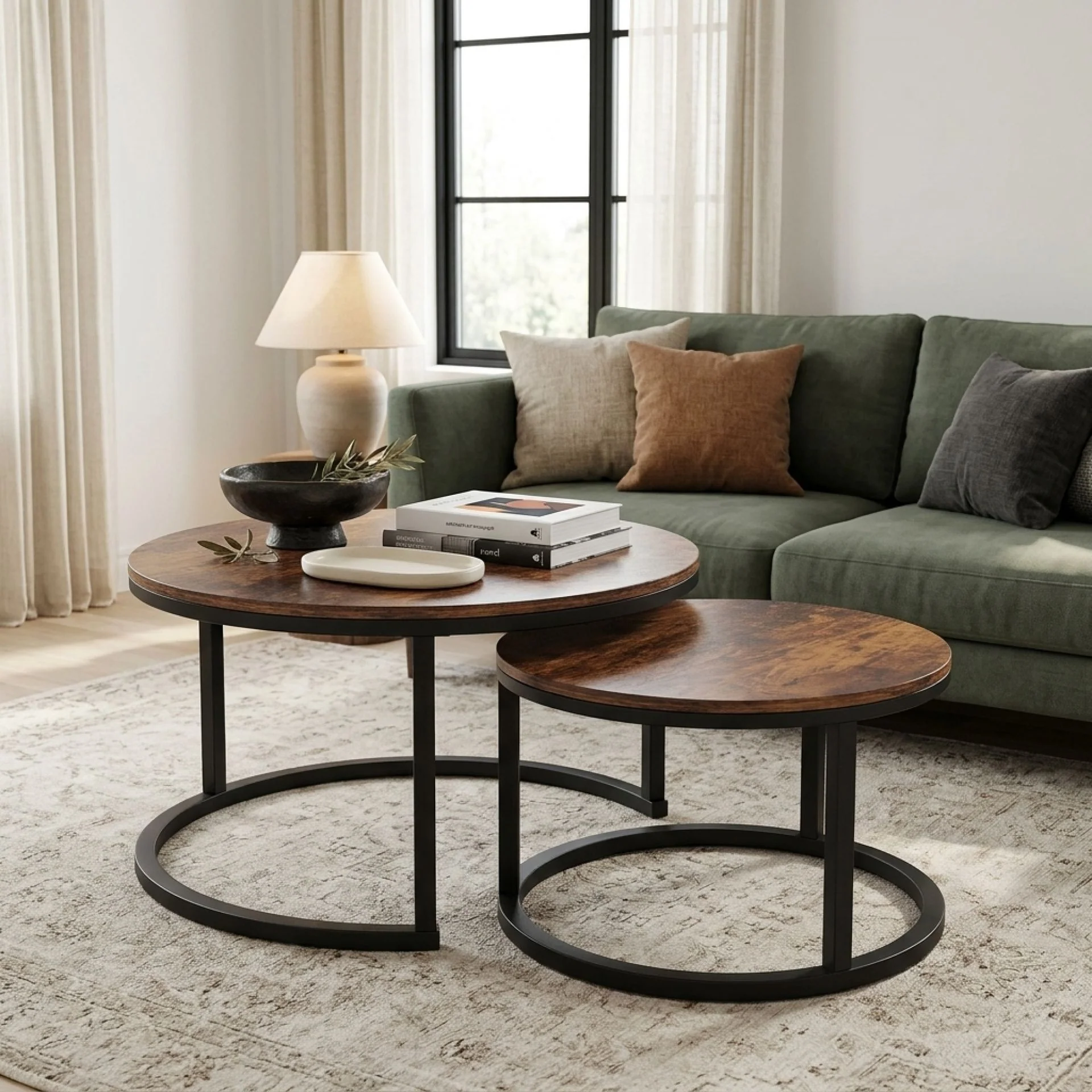 Buir Nesting Coffee Table - Set of 2 - Light Cherry - Image 4