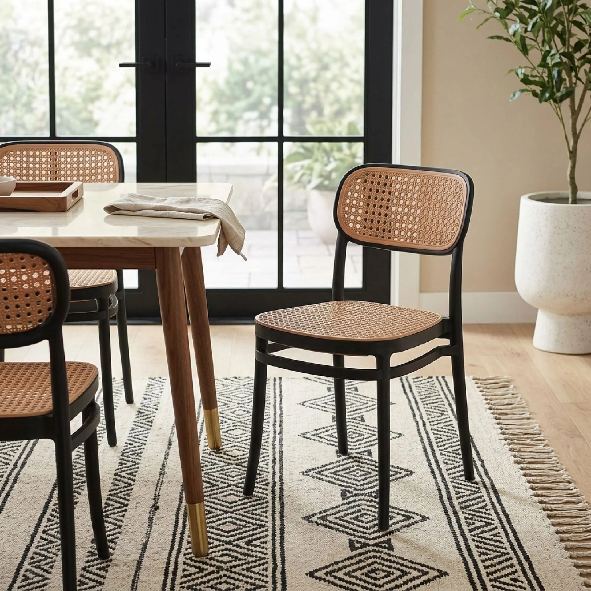 Caleb Dining Chair - Set of 4 - Black - Image 2