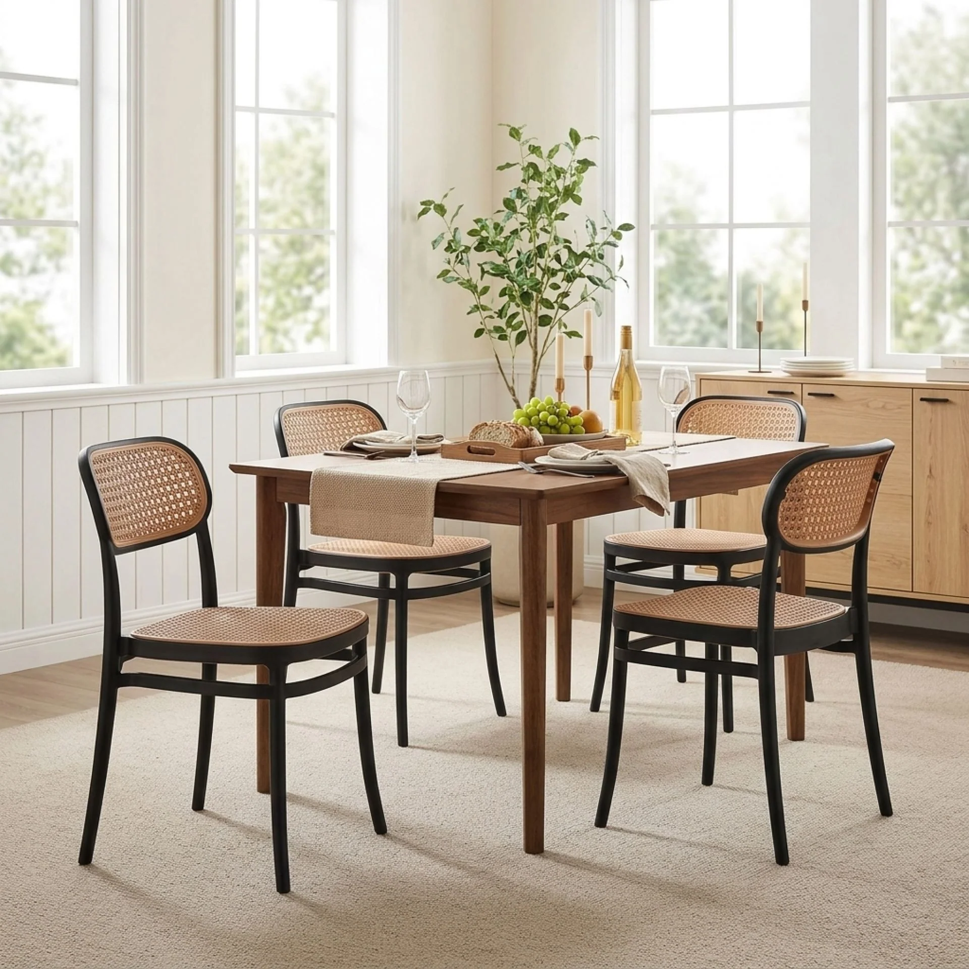 Caleb Dining Chair - Set of 4 - Black - Image 3