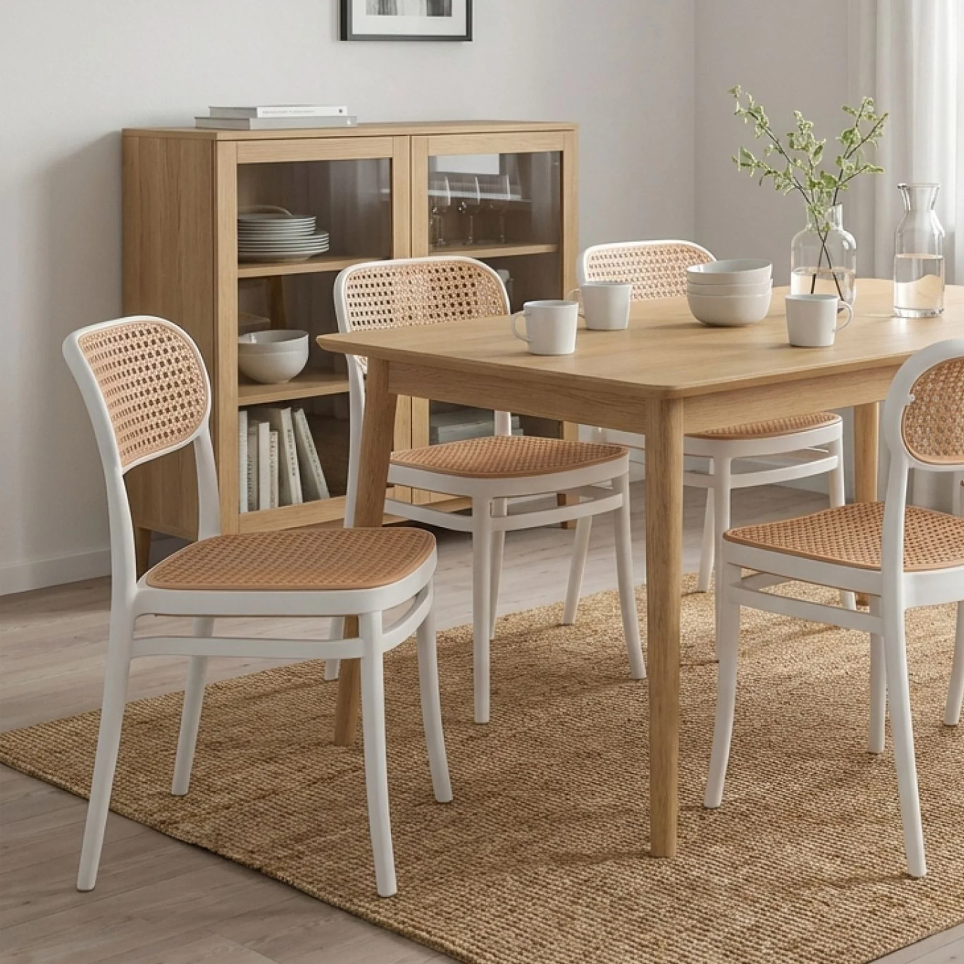 Caleb Dining Chair - Set of 4 - White - Image 4