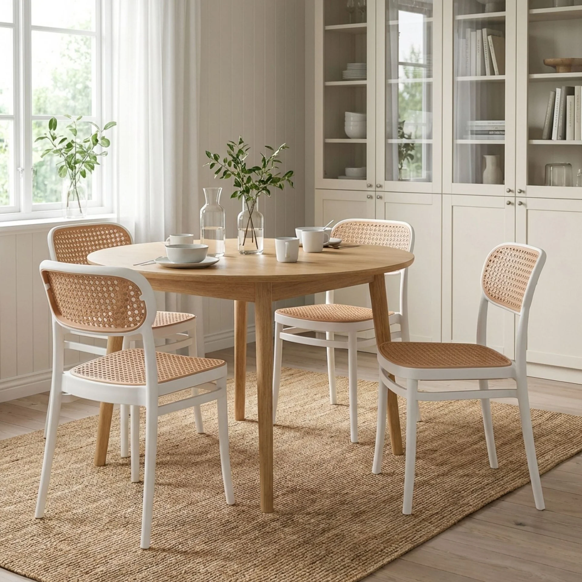 Caleb Dining Chair - Set of 4 - White - Image 5