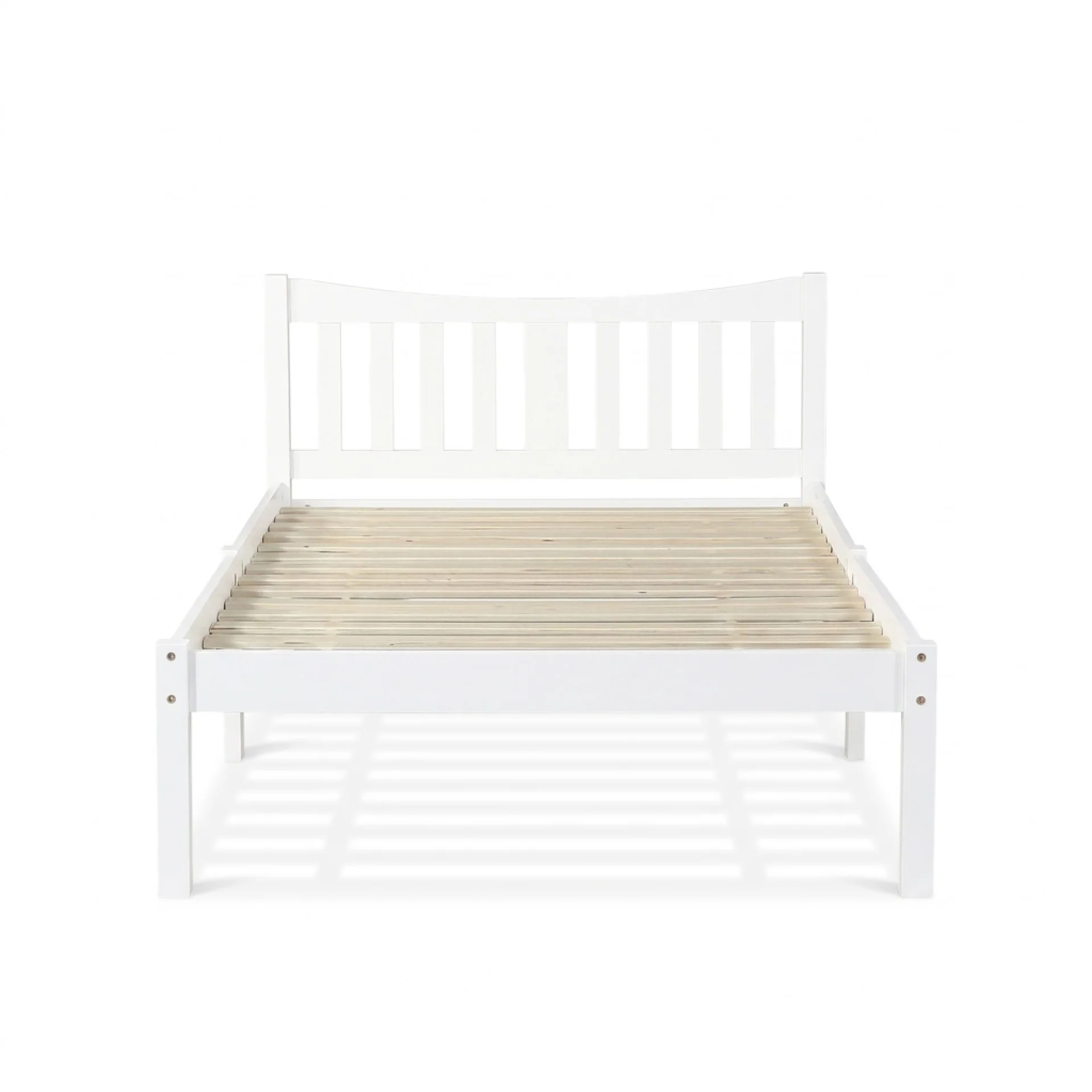 Capra King Single Wooden Bed Frame - White - Image 10