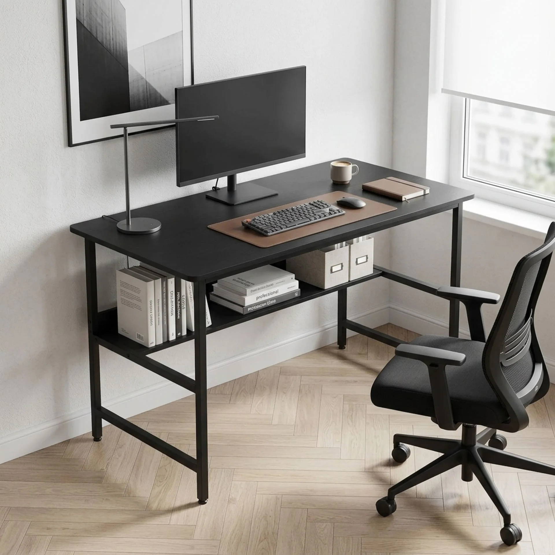 Carter 120cm Computer Desk - Black