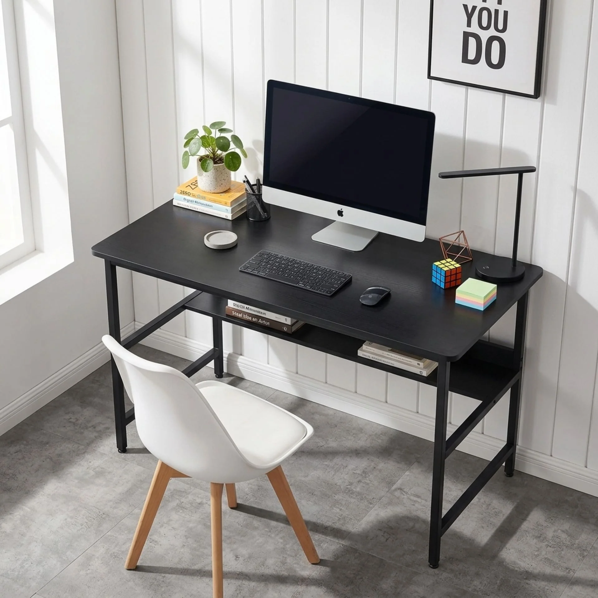 Carter 120cm Computer Desk - Black - Image 2