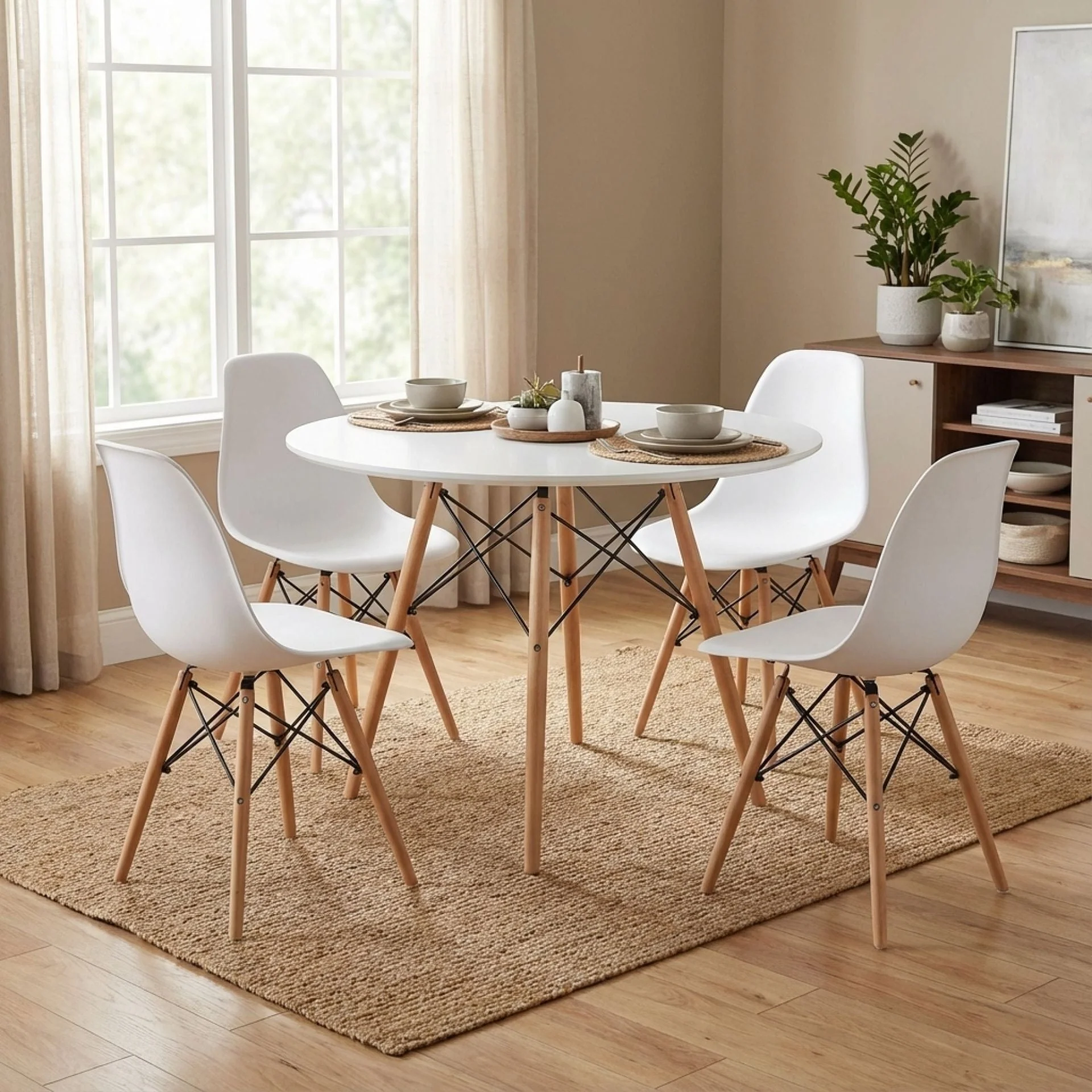 Cena Dining Table Round 90 x 76 cm - White - Image 5
