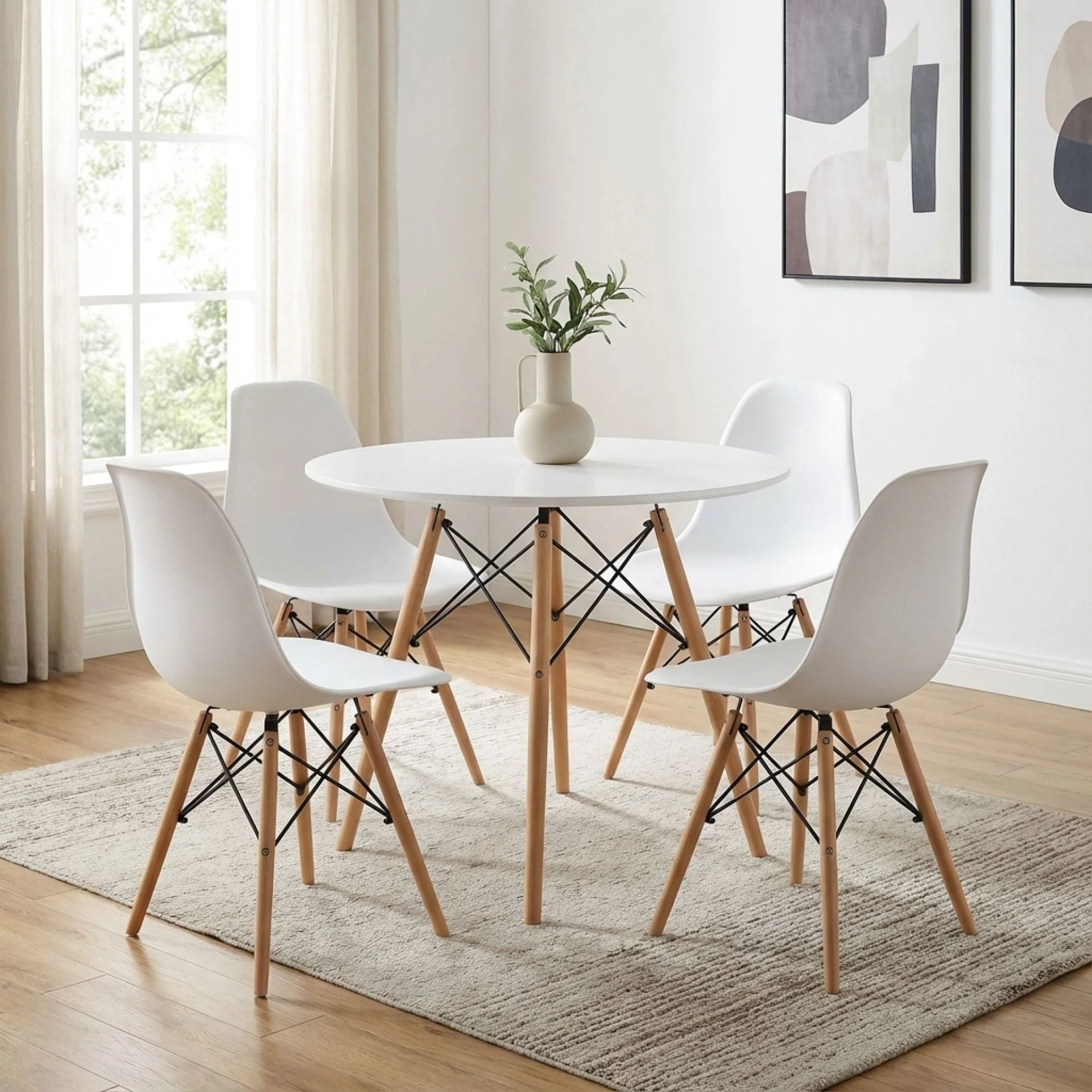 Cena Dining Table Round 90 x 76 cm - White - Image 8
