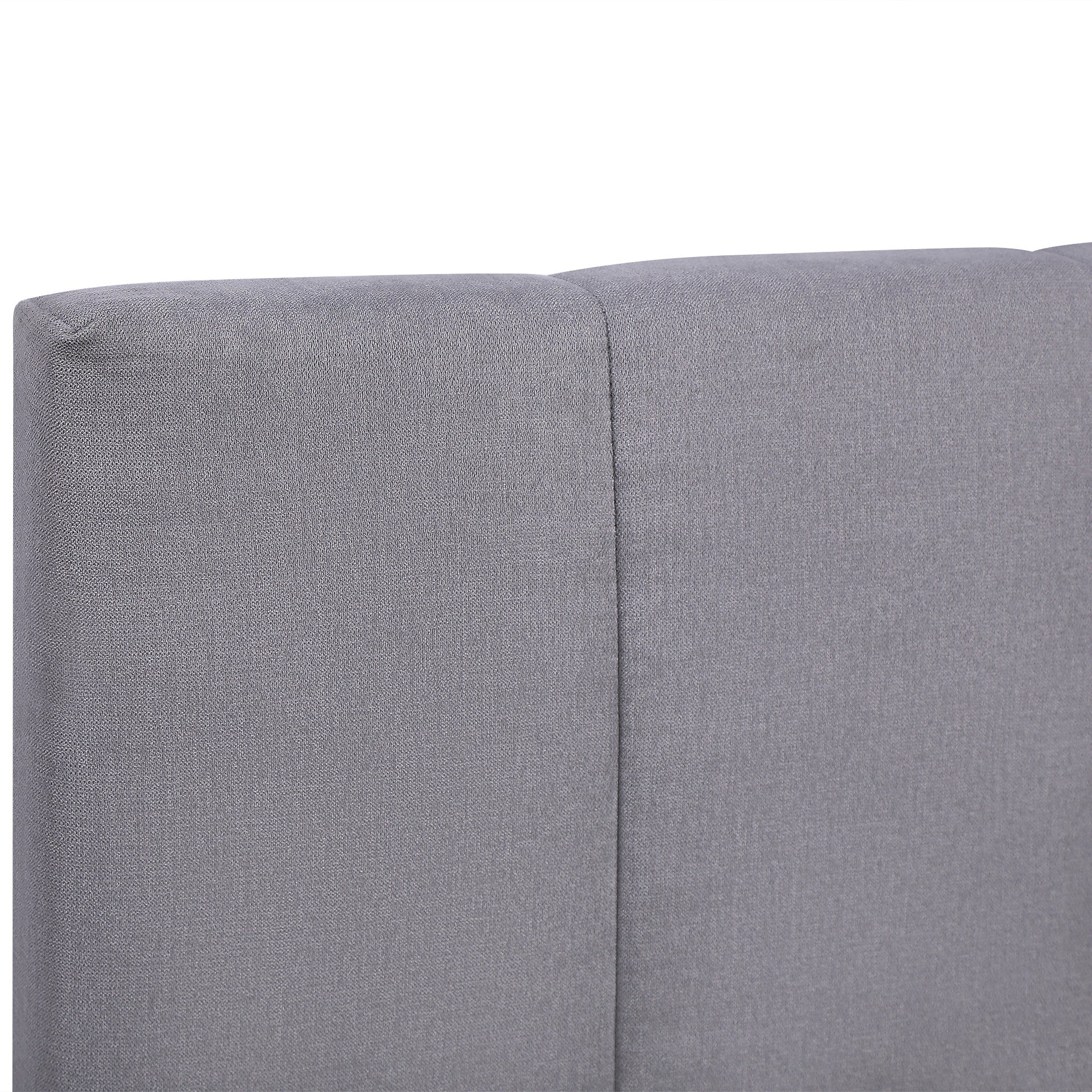 Charlotte Queen Bed Frame with 4 Drawers - Light Grey - Image 11