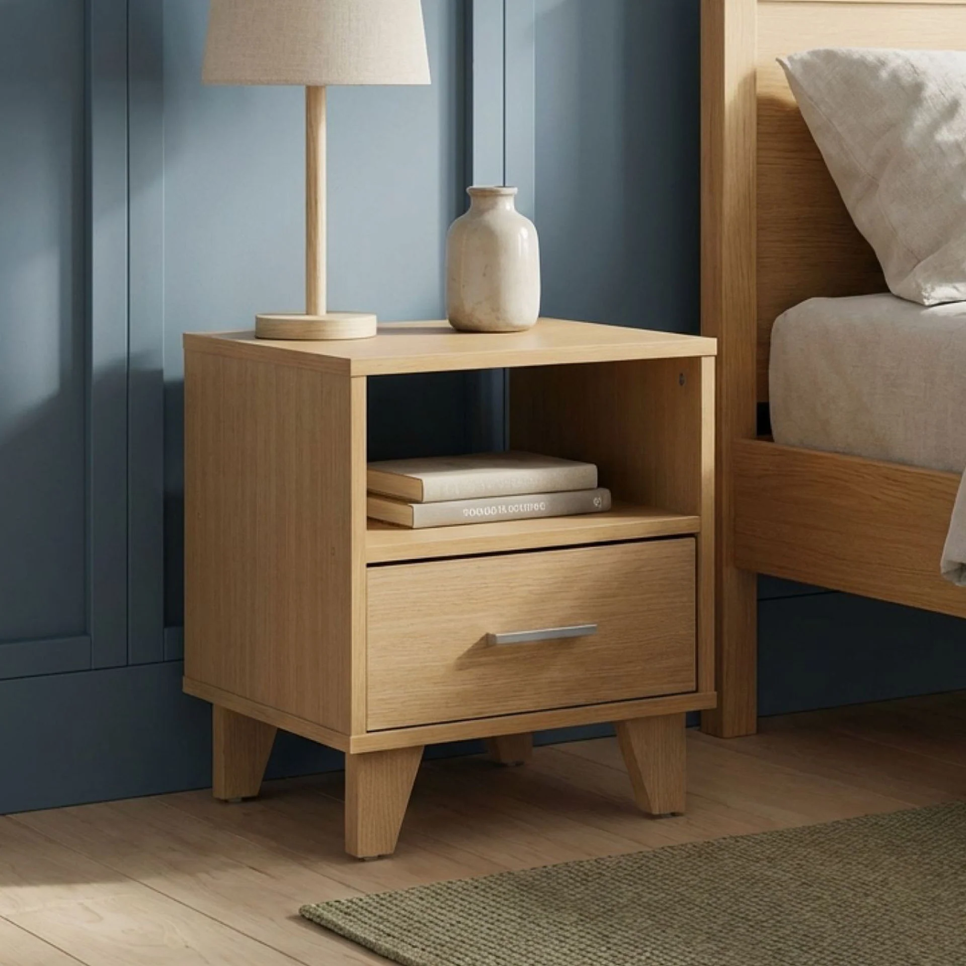 Claire Bedside Table - Oak - Image 5