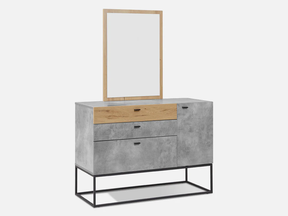 CLIFFORD 4 Drawers Chest Dresser with Mirror - Image 2