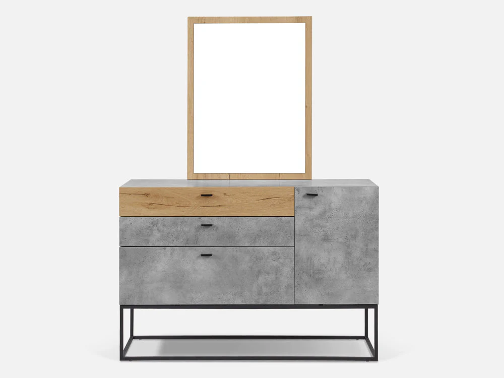 CLIFFORD 4 Drawers Chest Dresser with Mirror - Image 3