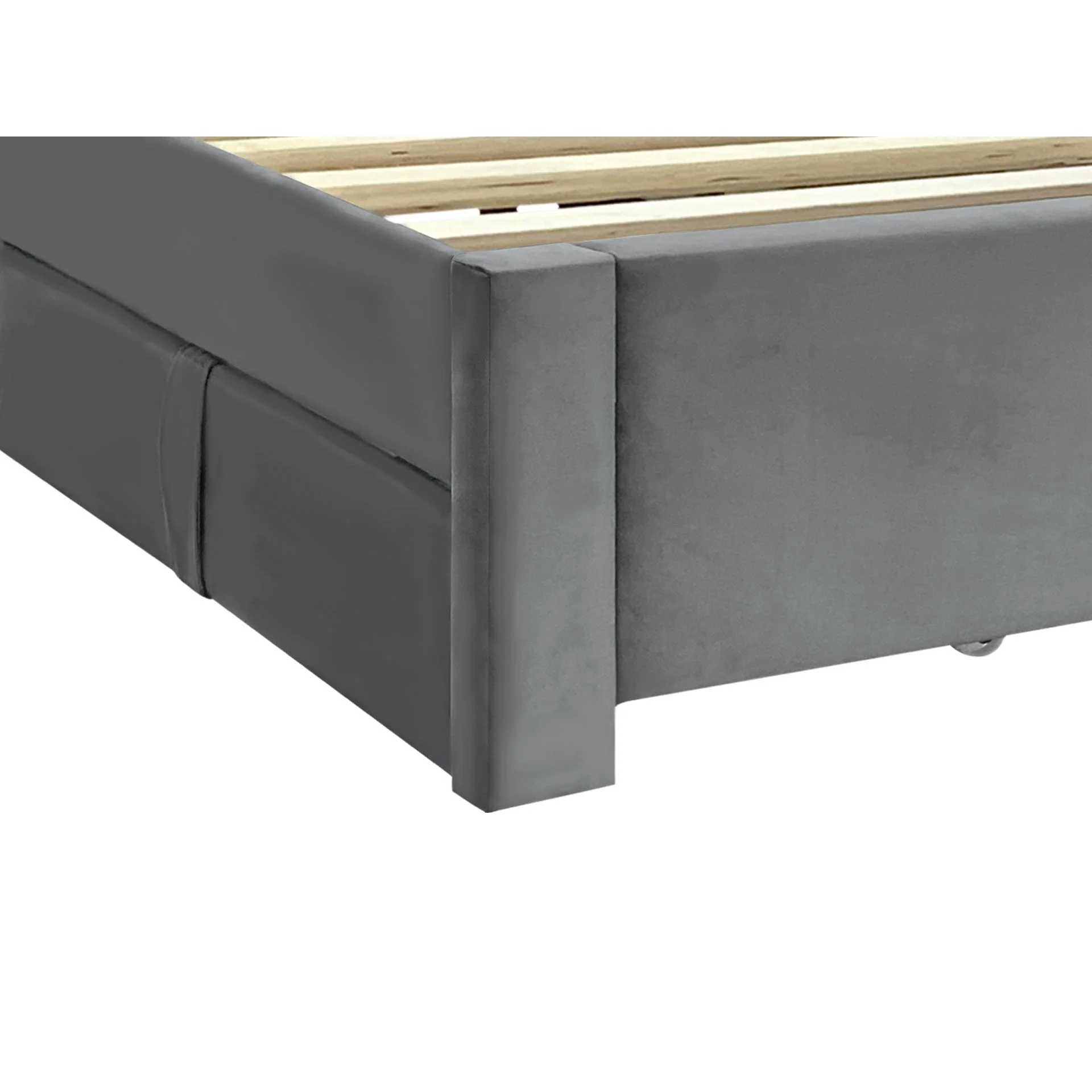 Columbia Super King Fabric Bed Frame with 4 Drawers - Grey - Image 10