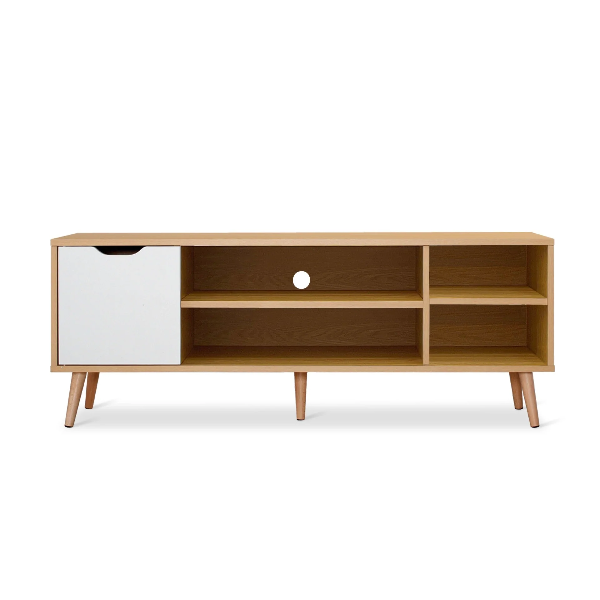 Como 1.2M Entertainment Unit - Maple + White - Image 9