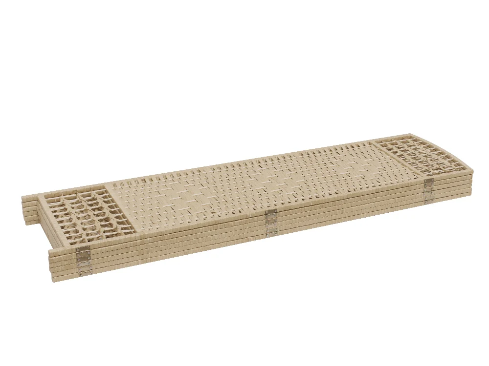 COONOOR 1.7M Rattan Room Divider Screen 6 Panels - NATURAL - Image 5
