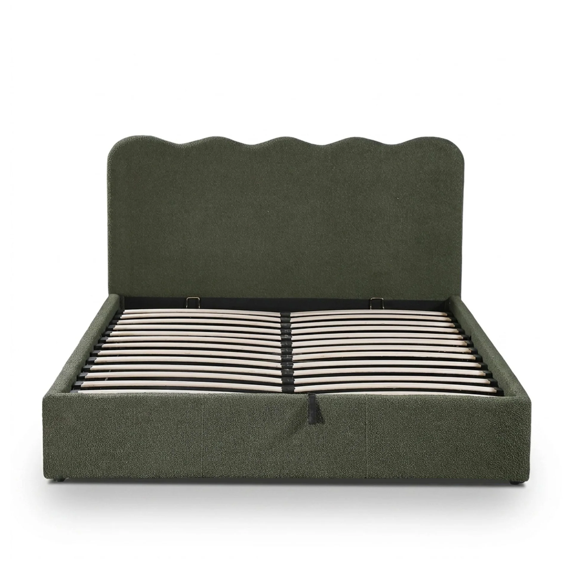 Cove Queen Gas Lift Bed Frame - Dark Green - Image 8