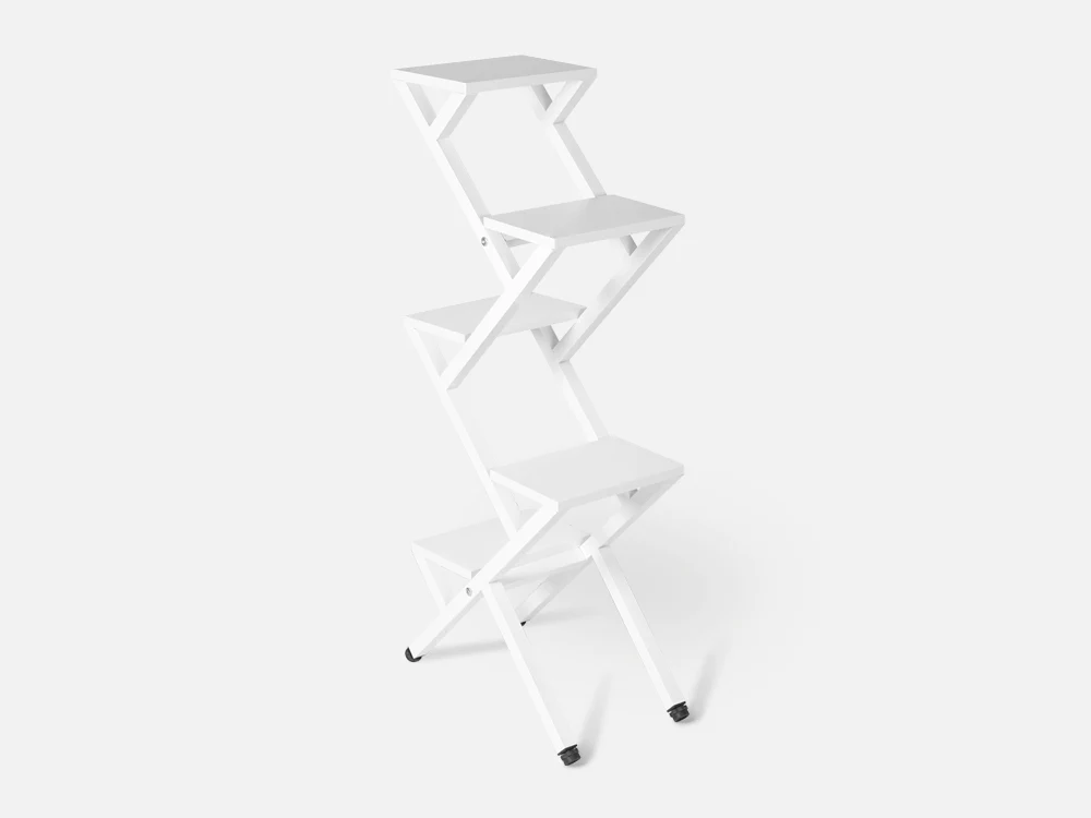 CRANE 5 Tier Plant Stand - WHITE - Image 3