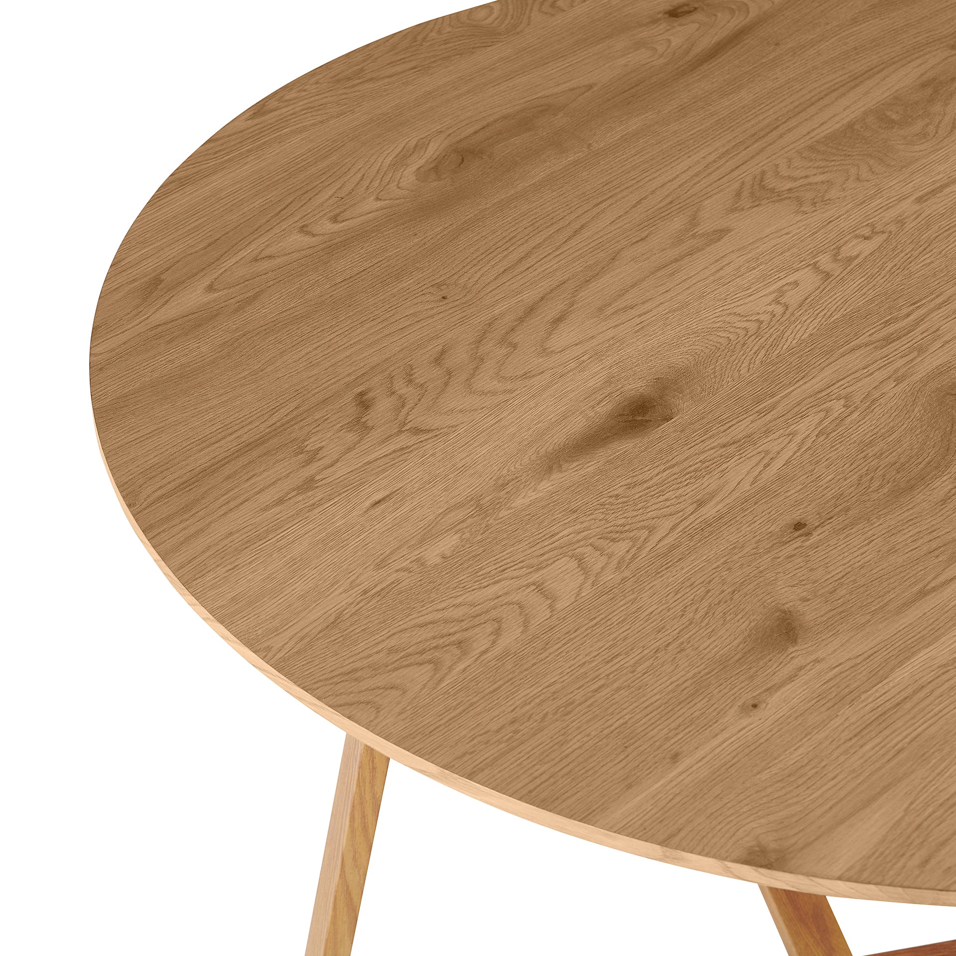 Crastin Round Dining Table 120x75cm - Oak - Image 11