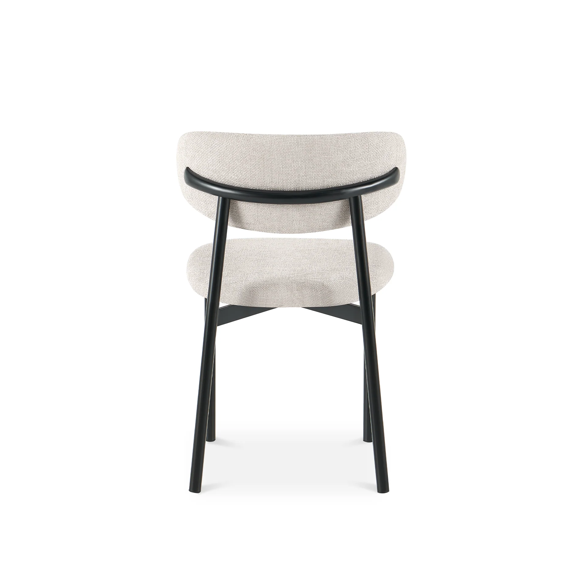 Curvano Fabric Dining Chair Set Of 4 - Beige - Image 11