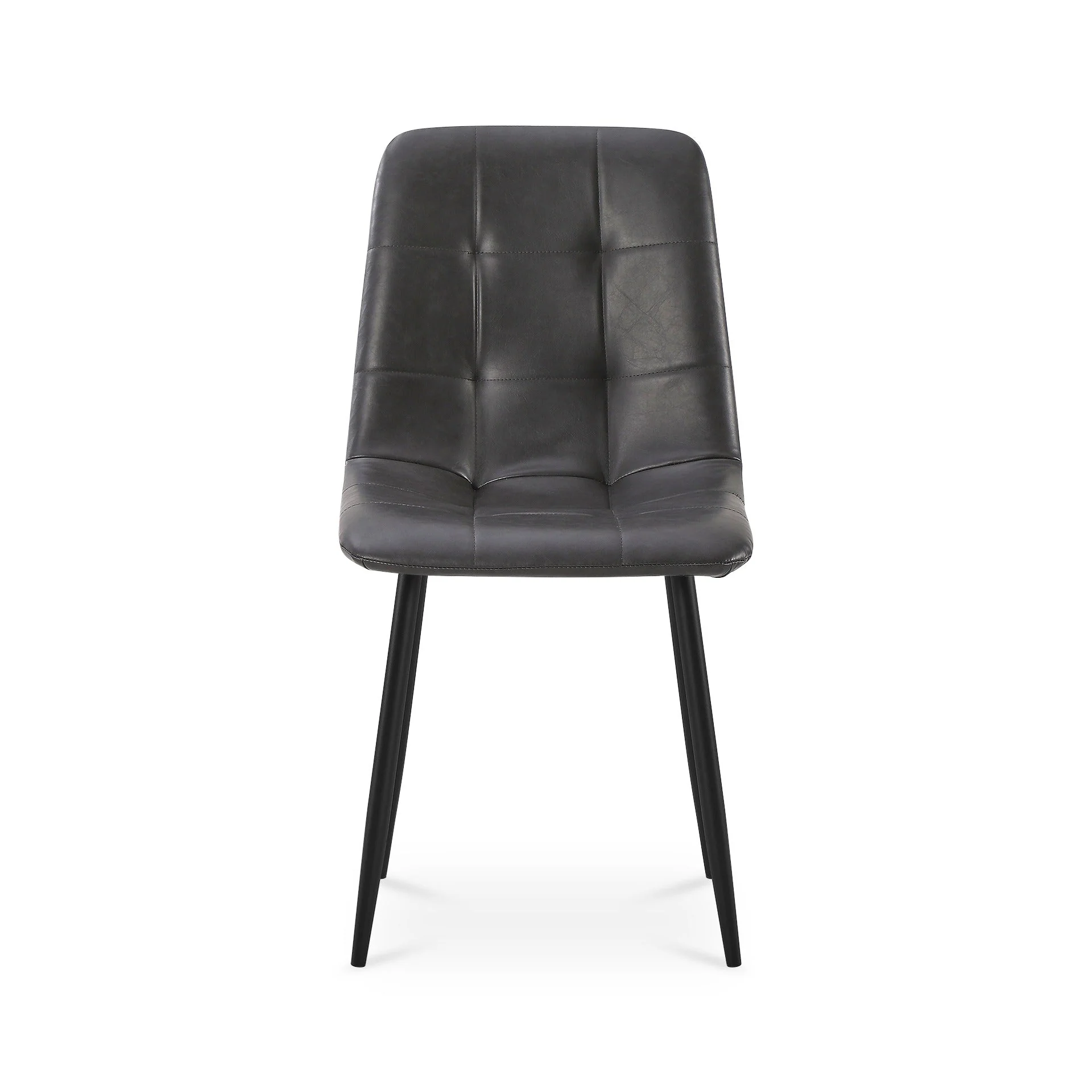 David PU Leather Dining Chair - Set of 4 - Grey - Image 8