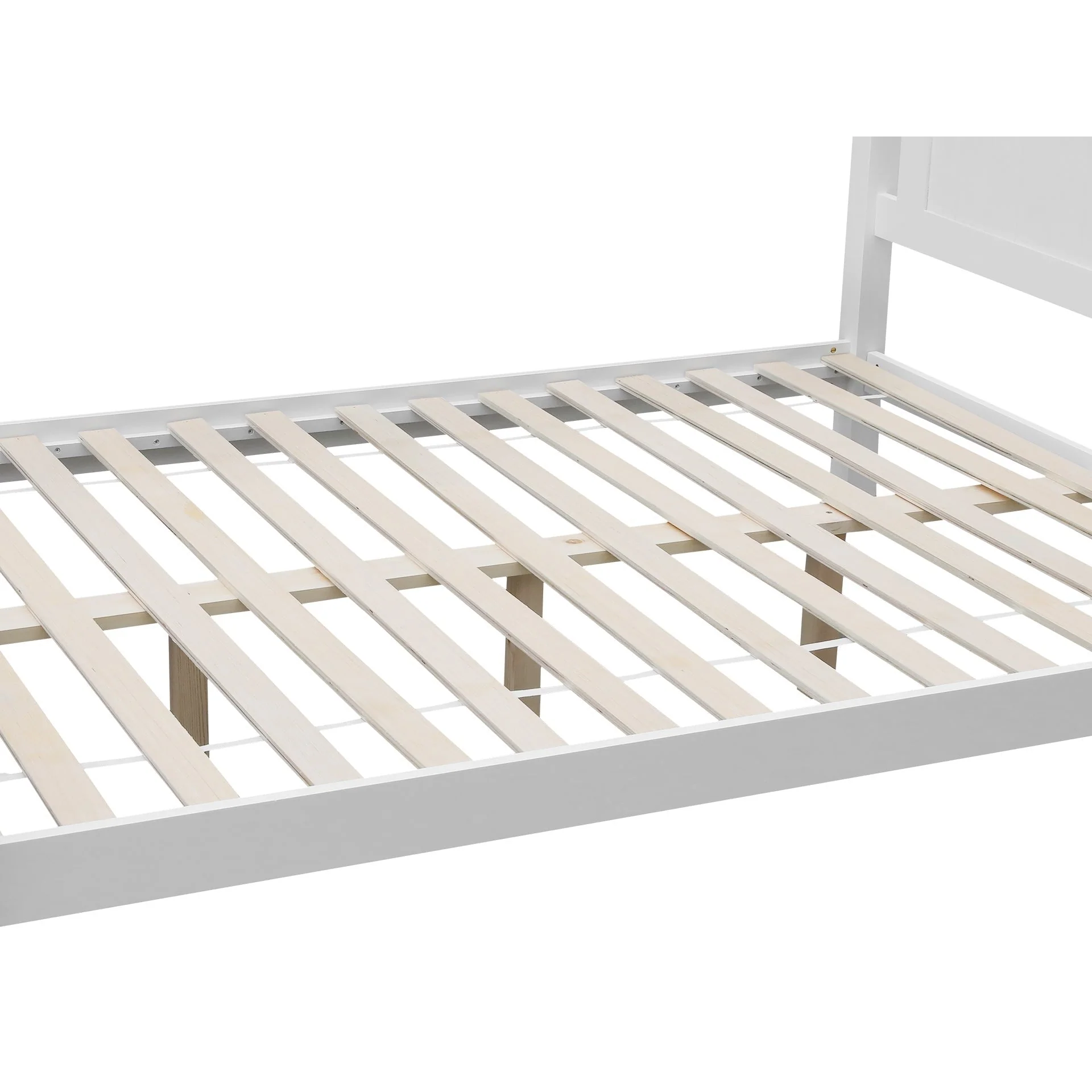 Davraz Double Wooden Bed Frame - White - Image 7