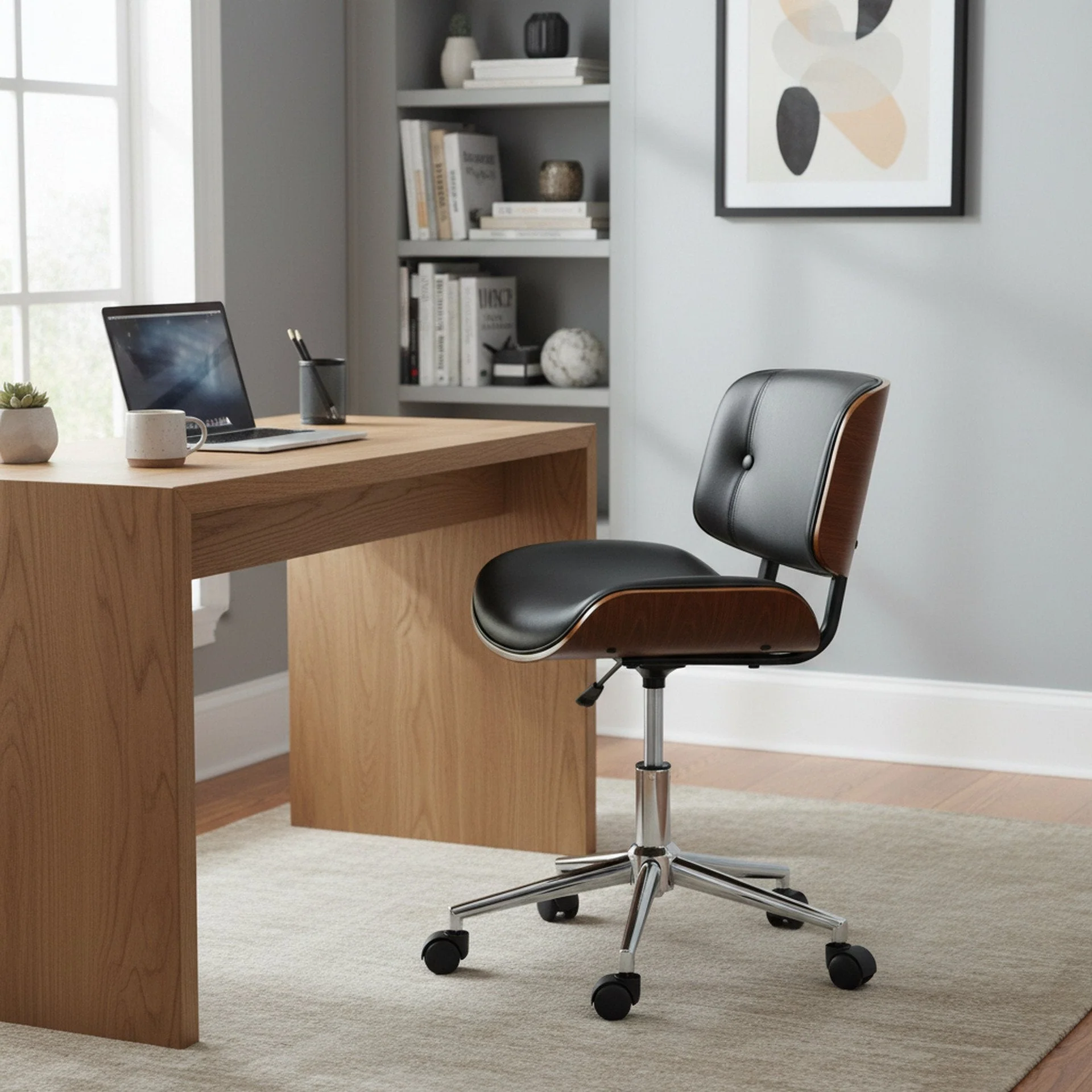 Dean Bentwood Office Chair - Black - Image 4