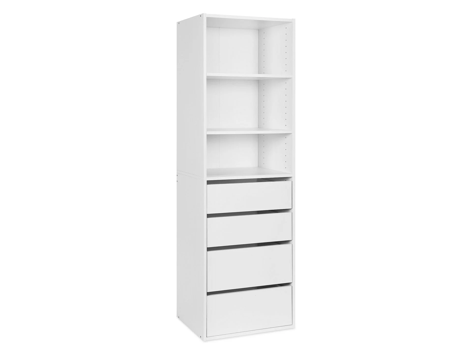 DELTA 4 Drawer & 3 Shelf Wardrobe - White - Image 7