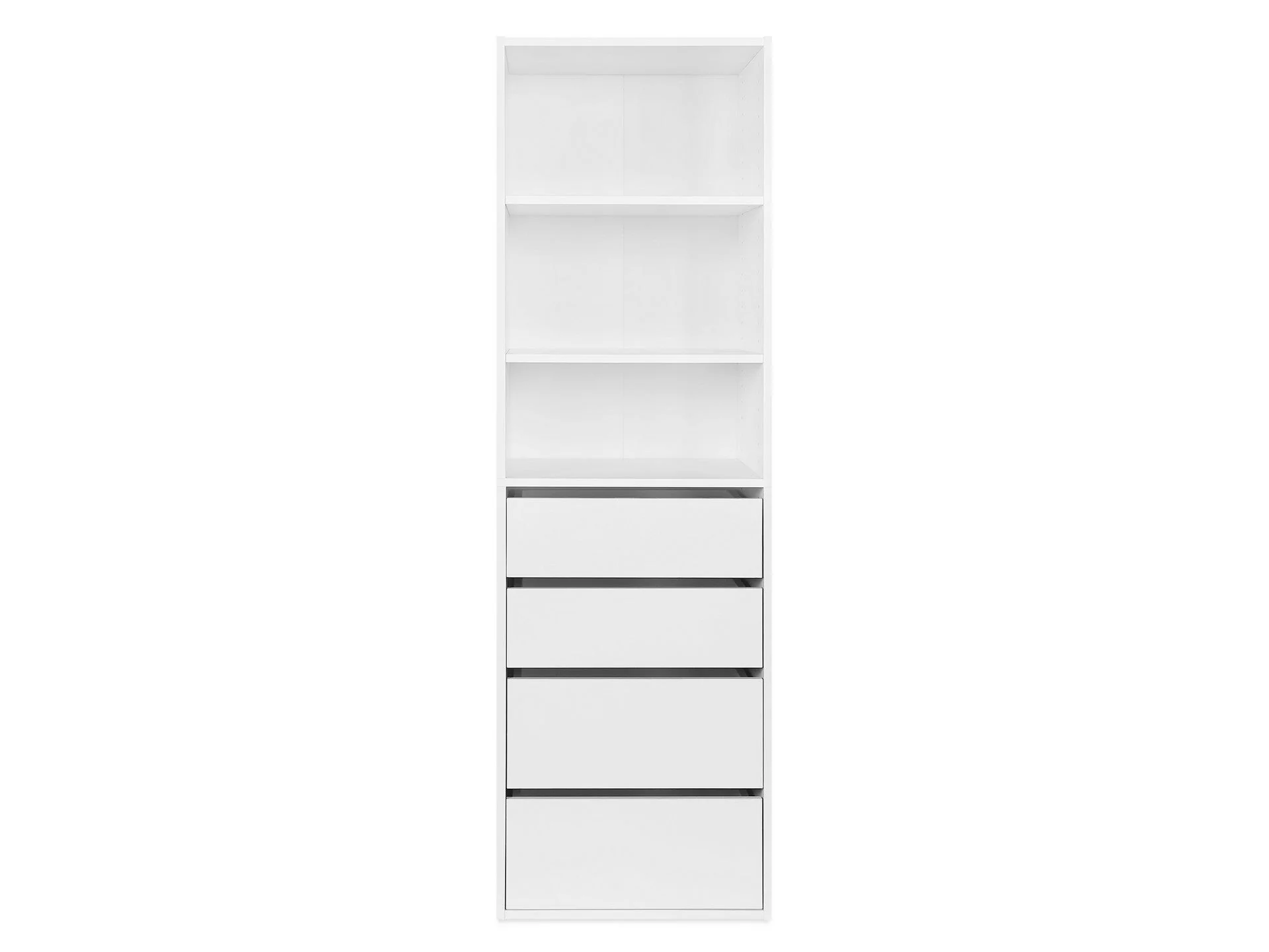 DELTA 4 Drawer & 3 Shelf Wardrobe - White - Image 8