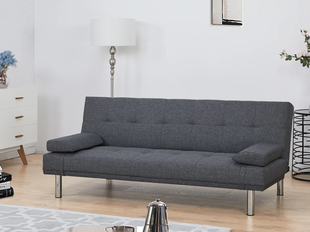 DENVER 3-Seater Sofa Bed GREY - Image 2
