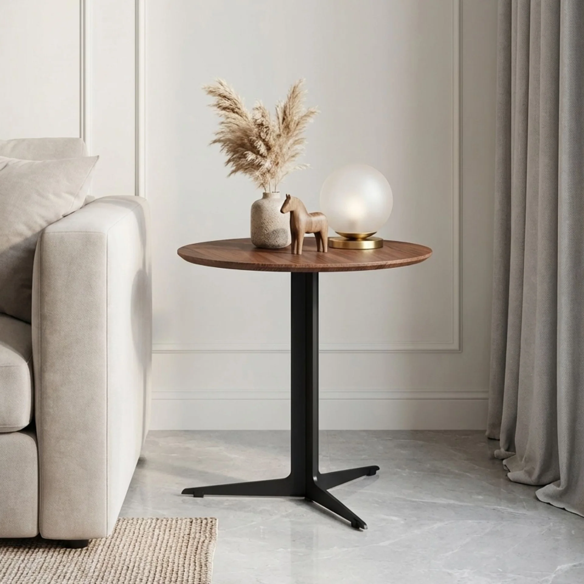 Donna Coffee Table 50cm - Brown + Black - Image 2