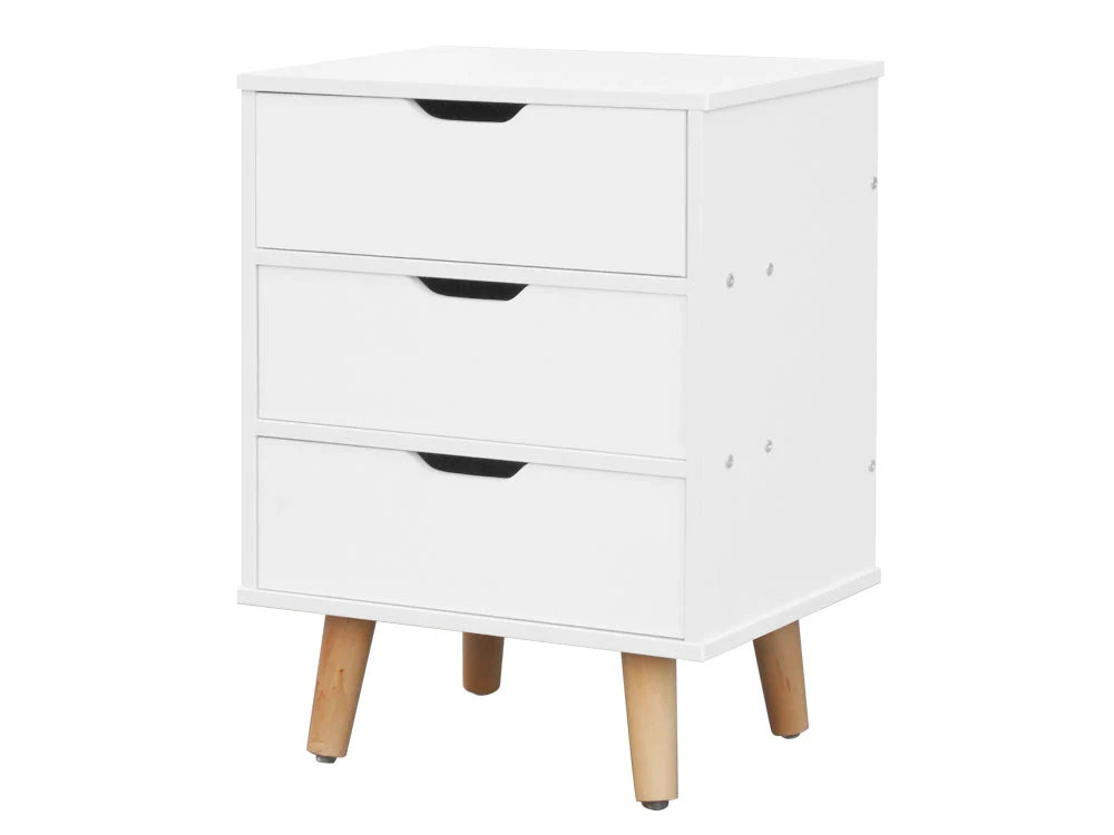 DREW Bedside Table - WHITE - Image 2