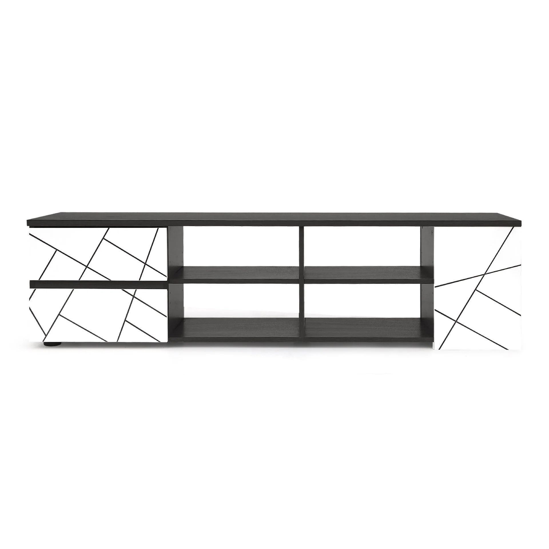 Dustin 1.5m Entertainment Unit - Oak Grey + White - Image 6
