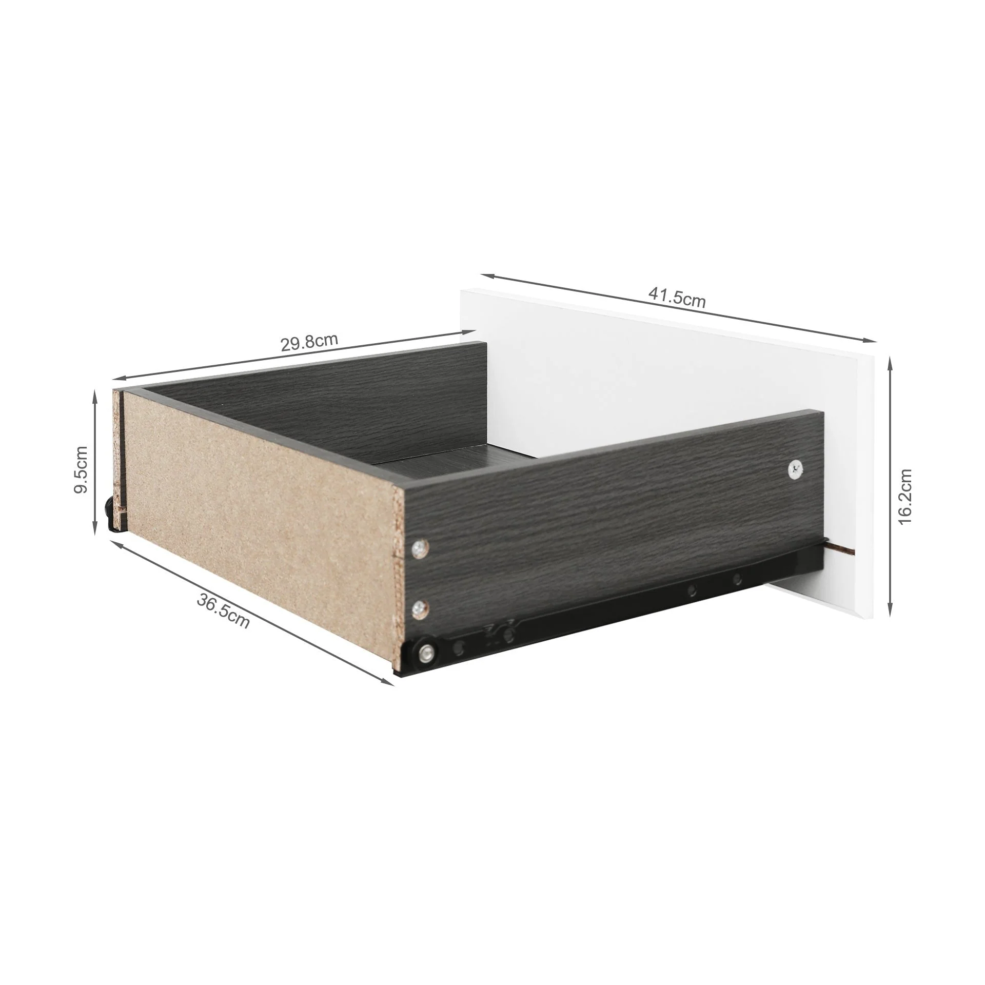 Dustin 1.5m Entertainment Unit - Oak Grey + White - Image 8