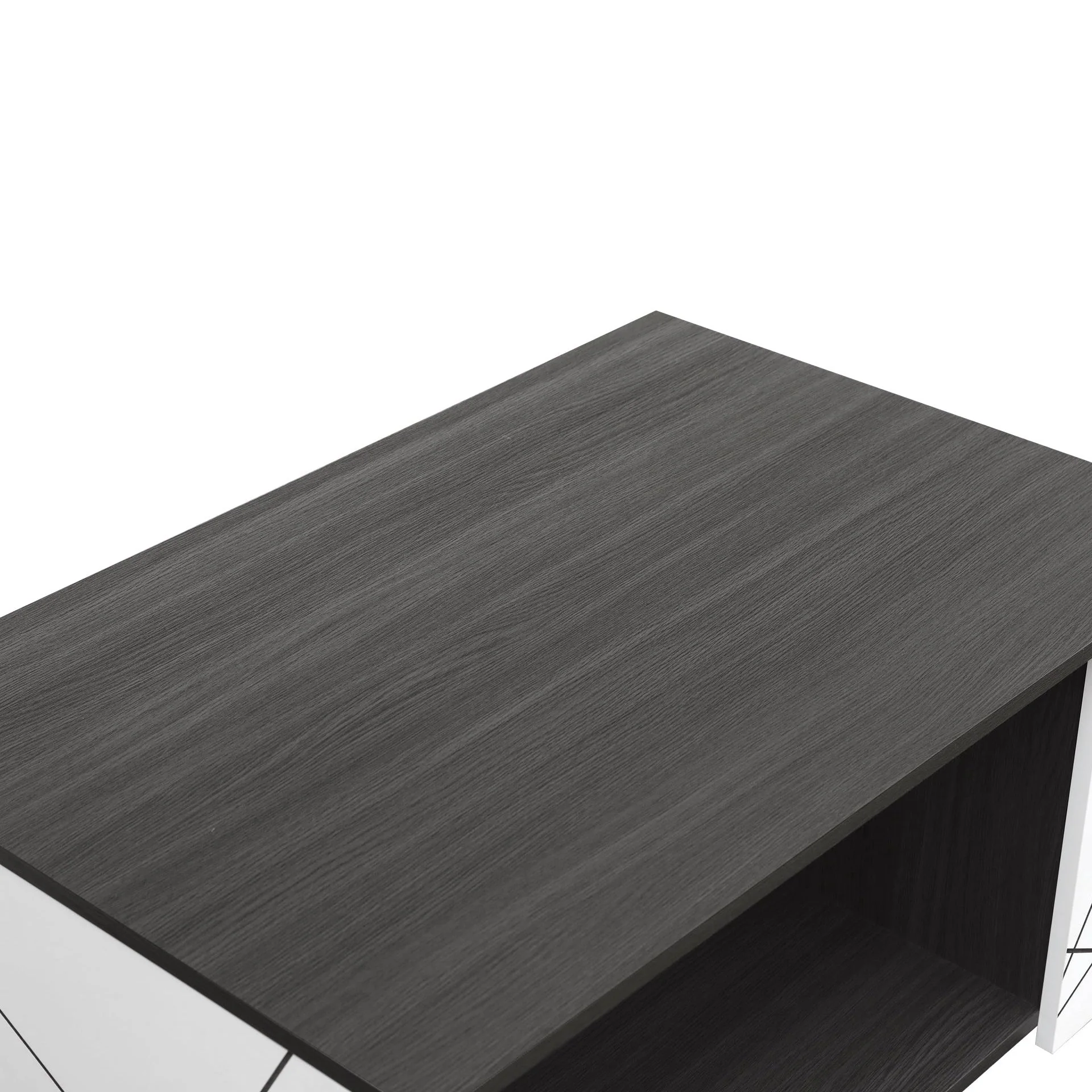 Dustin Coffee Table - Oak Grey + White - Image 8