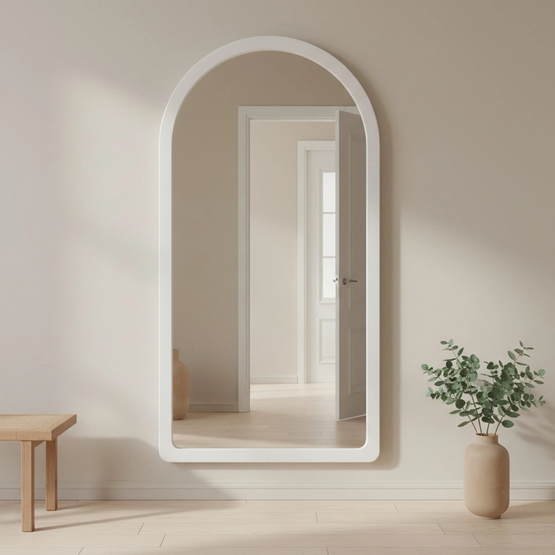 Eden Arched Full Length Mirror 190cm - White - Image 2