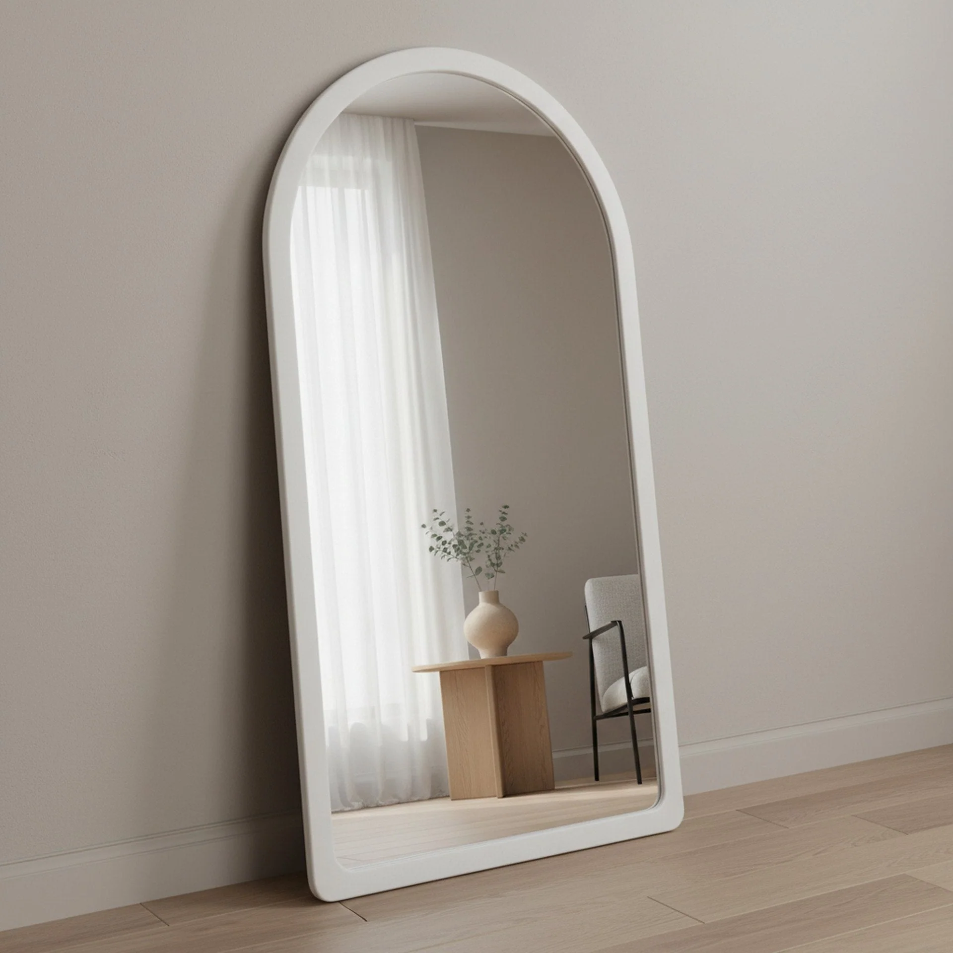 Eden Arched Full Length Mirror 190cm - White - Image 6