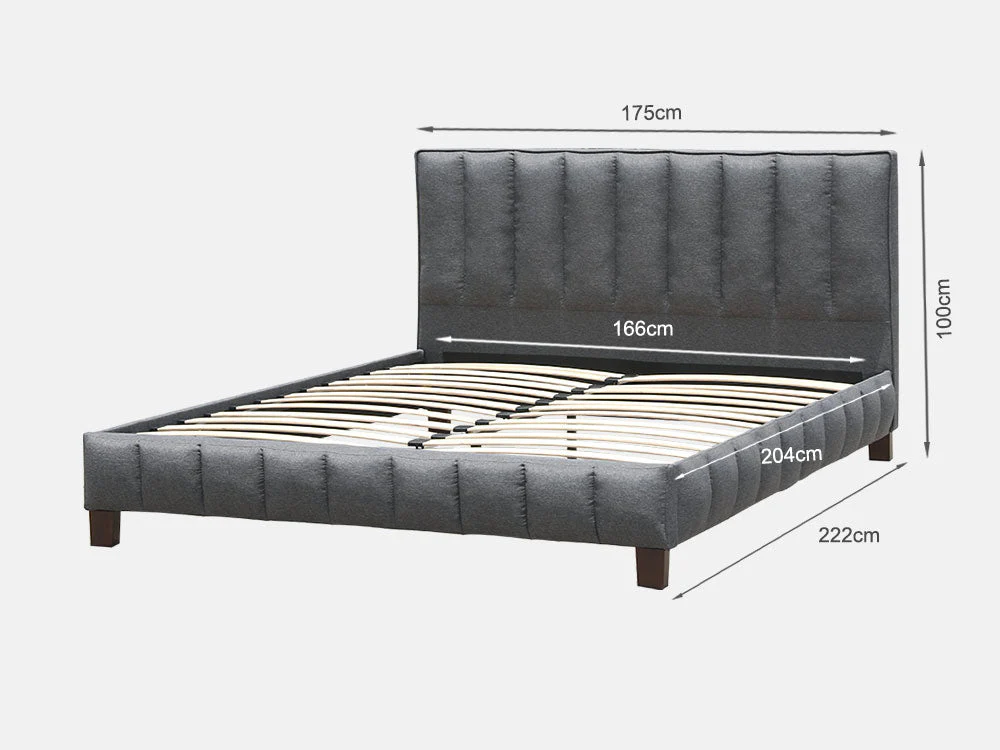 EIGER King Bed - DARK GREY - Image 11