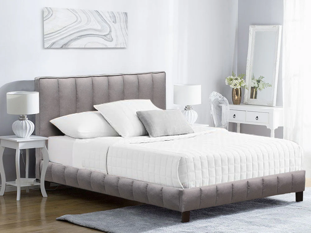 EIGER Queen Bed - LIGHT GREY