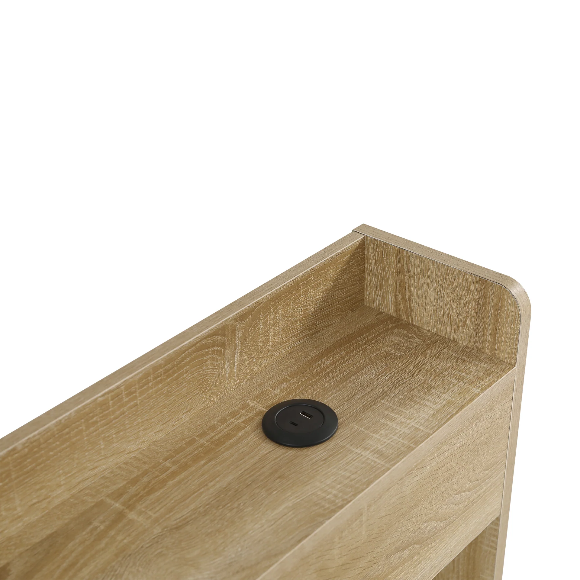 Elda Super King Bed Frame with USB Port & Drawers - Natural - Image 12