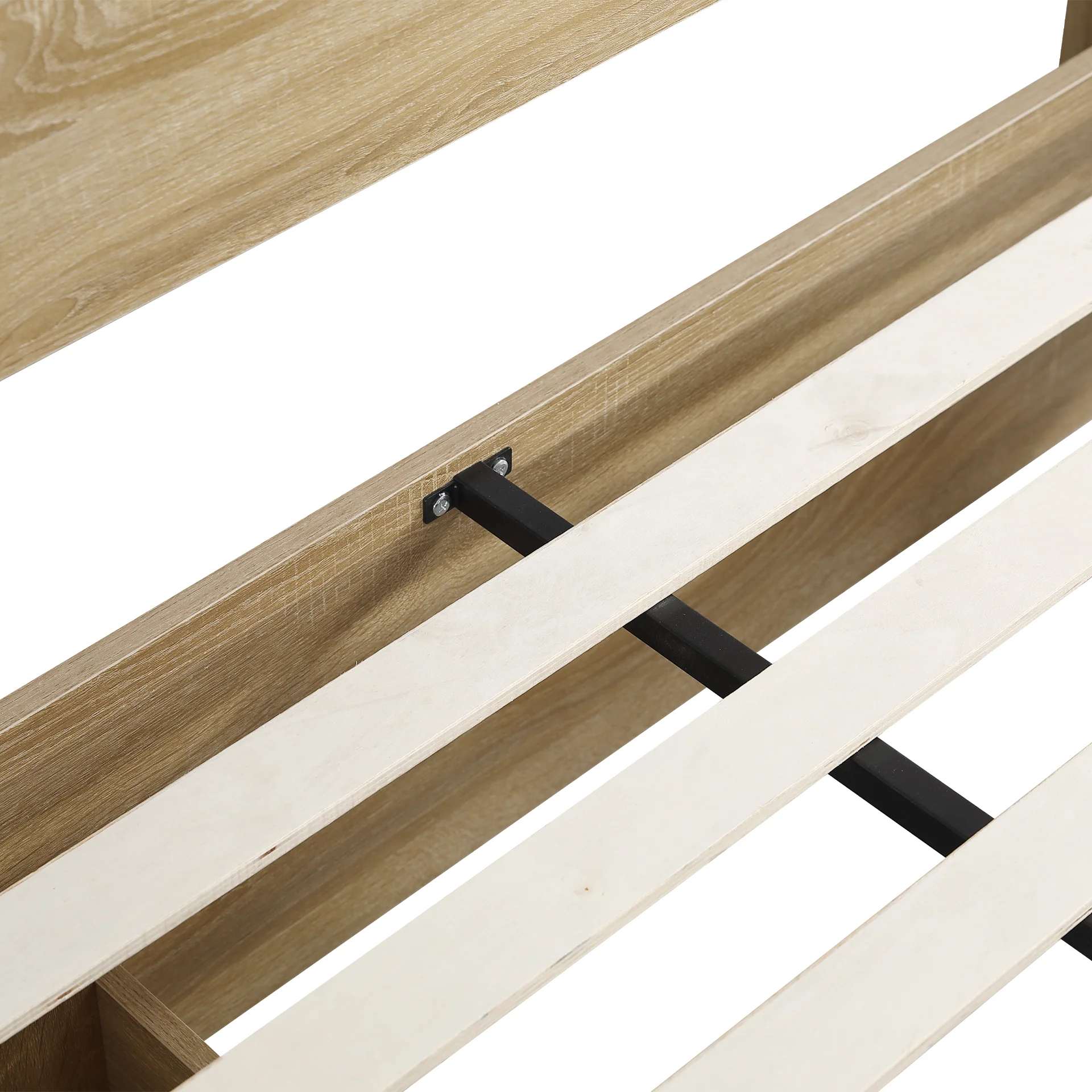 Elda Super King Bed Frame with USB Port & Drawers - Natural - Image 13